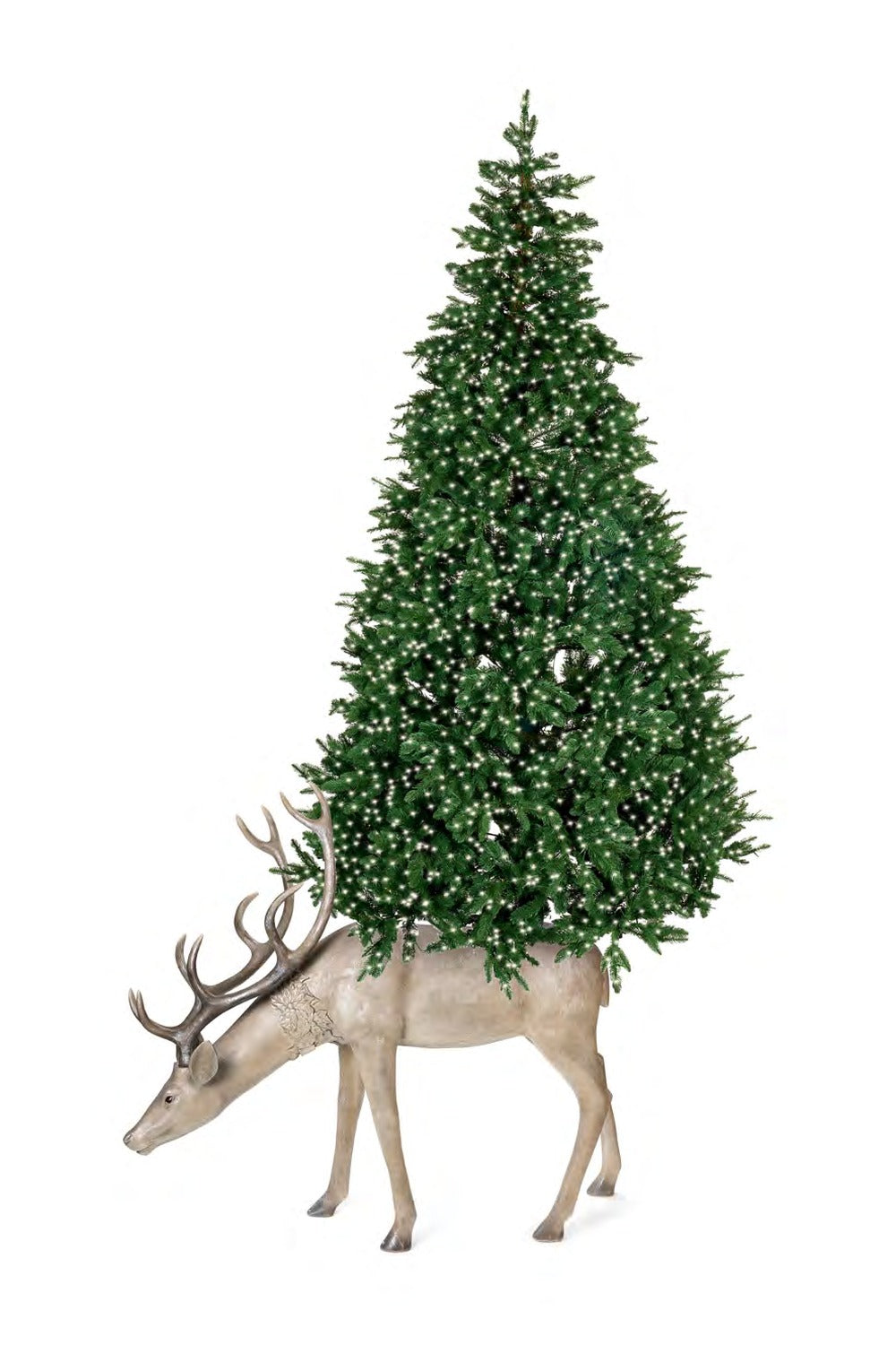 Silent Gold Base per Albero a Forma di Cervo