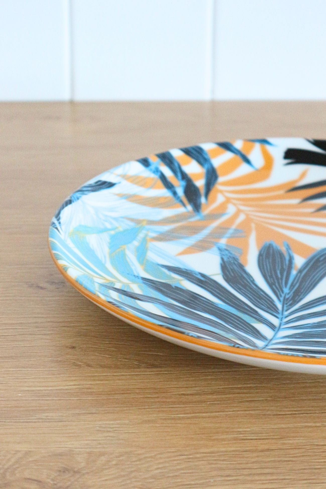 Antiope Design Azure Azure - Malé - Piatto piano in porcellana in stile tropicale
 | Antiope Design