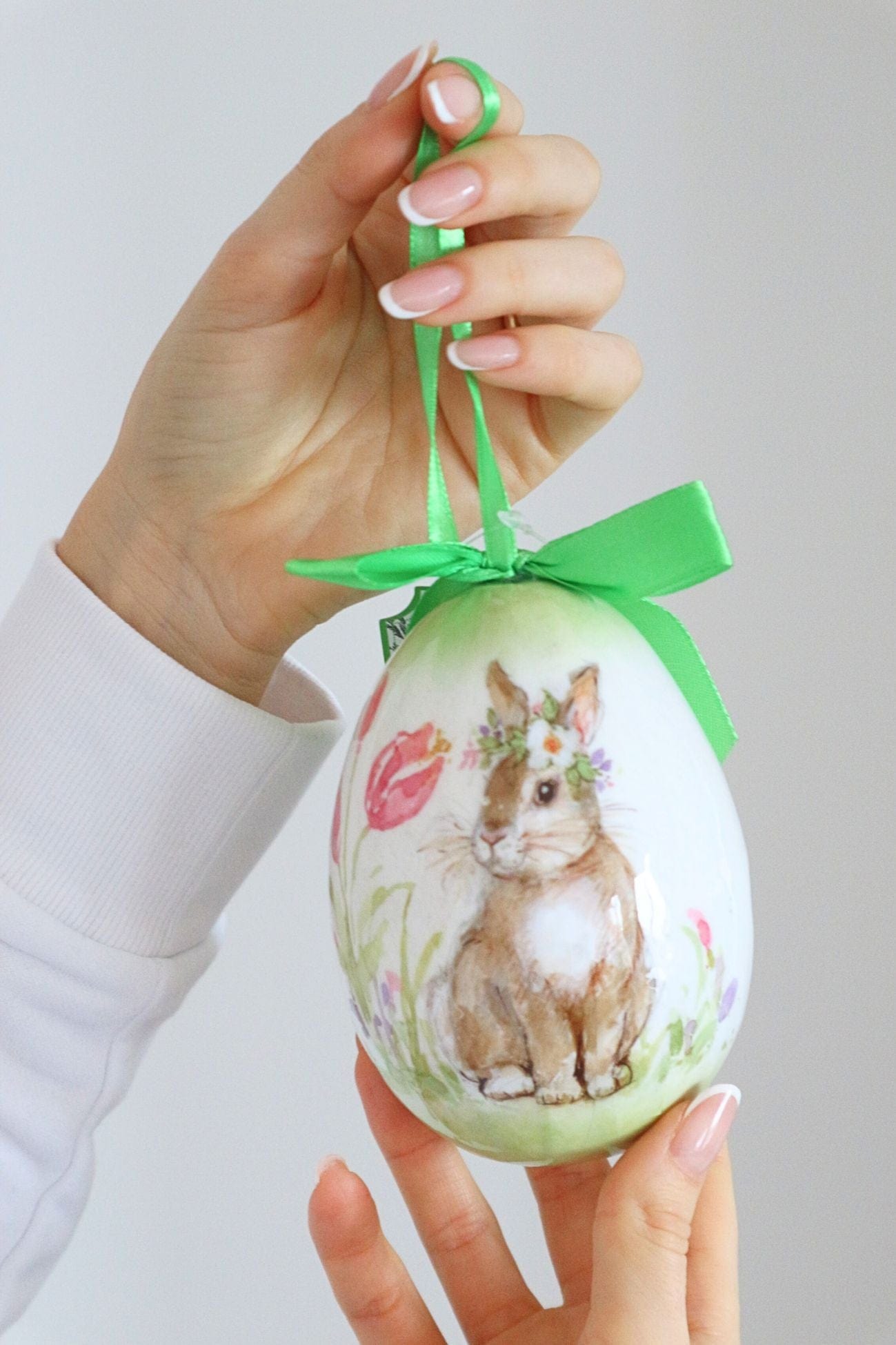 Blanc MariClo' Aminta Aminta - Ciondolo decorativo pasquale con fiocco verde in plastica | Blanc MariClo'