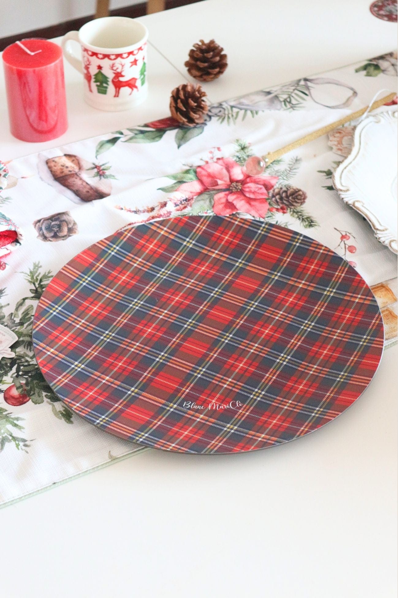 Blanc MariClo' Carol Of The Bells Carol Of The Bells - Sottopiatto natalizio con Babbo Natale | Blanc MariClo'