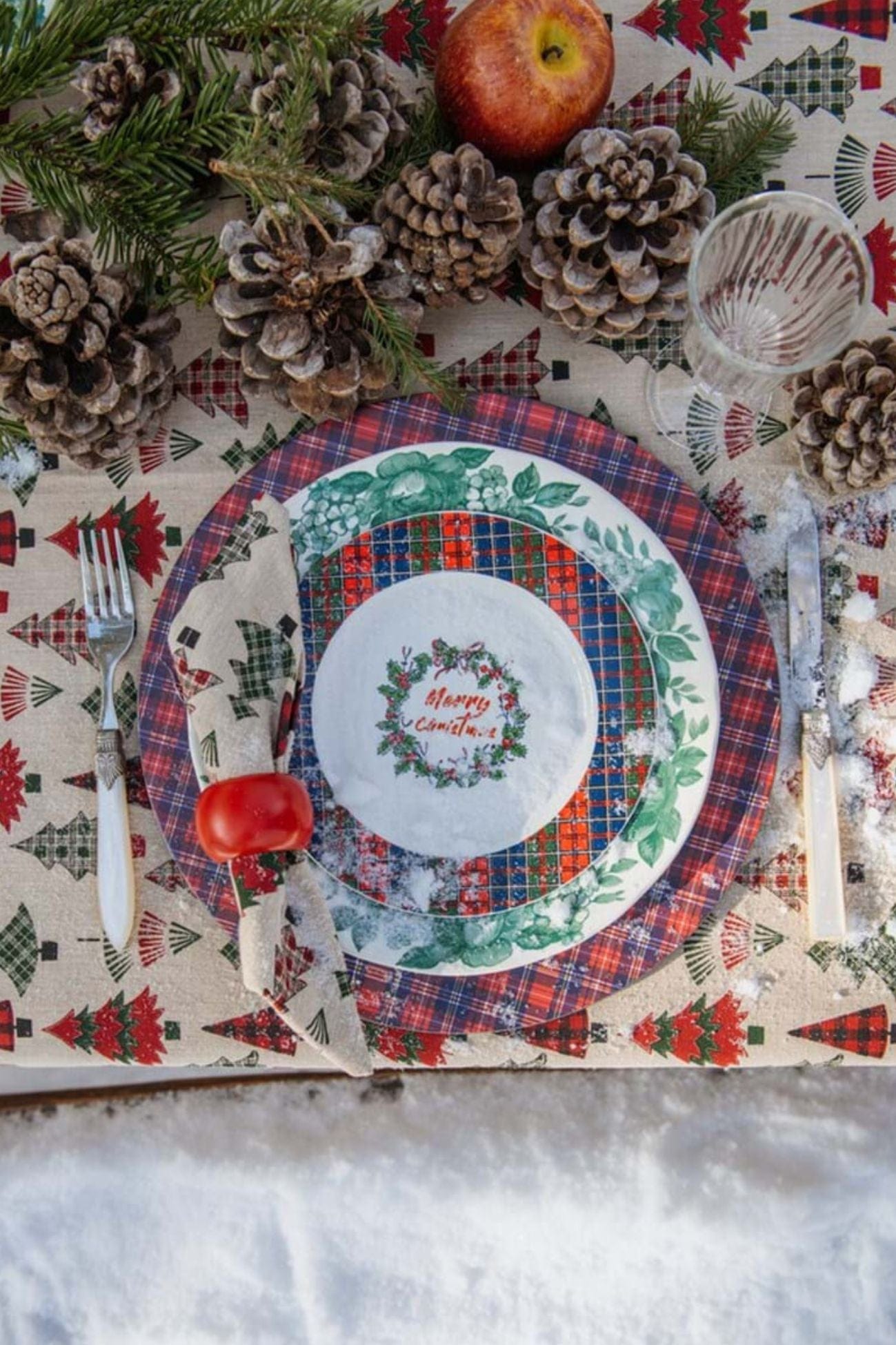 Blanc MariClo' Carol Of The Bells Carol Of The Bells - Sottopiatto natalizio con Babbo Natale | Blanc MariClo'