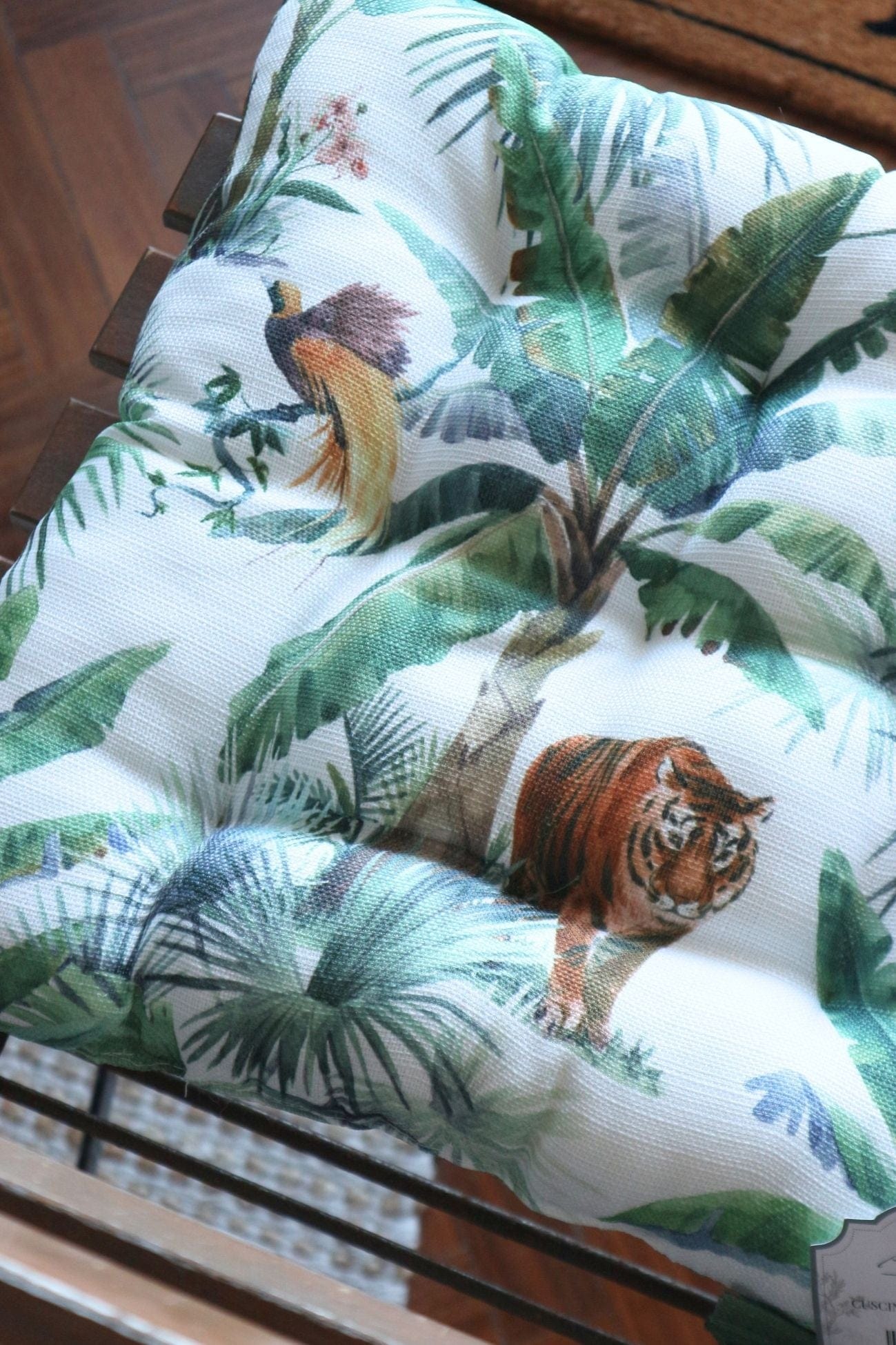 Blanc MariClo' Cocorita Cocorita - Cuscino esotico da sedia imbottito in poliestere | Blanc MariClo'