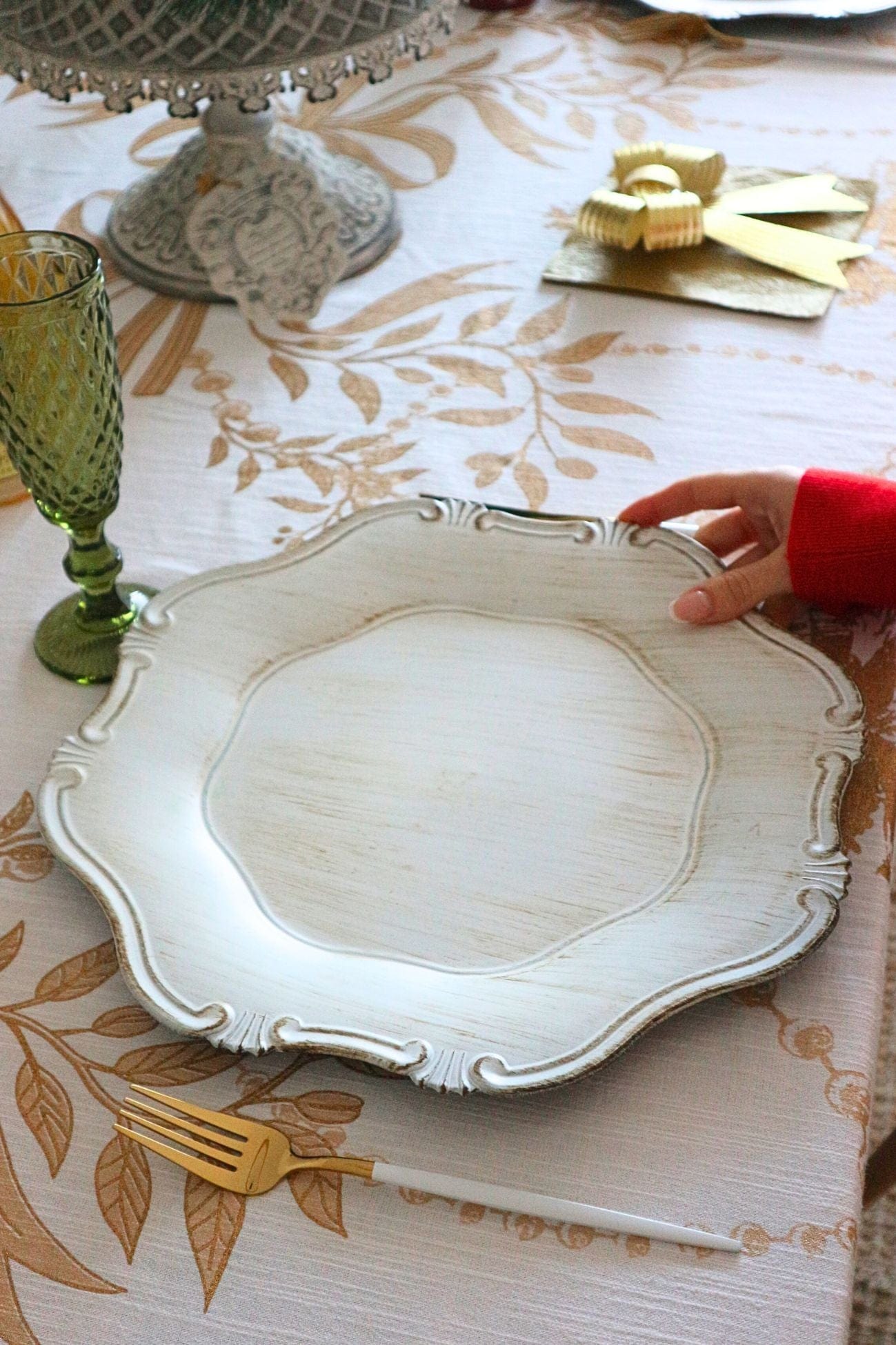 Blanc MariClo' Concerto di Natale Concerto di Natale - Sottopiatto grigio in stile vintage | Blanc MariClo'