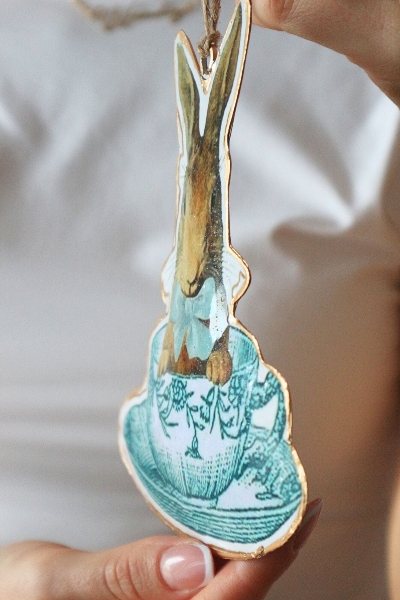 Blanc MariClo' Corelli Corelli - Corelli Collection - Ciondolo decorativo pasquale in metallo double face | Blanc MariClo'