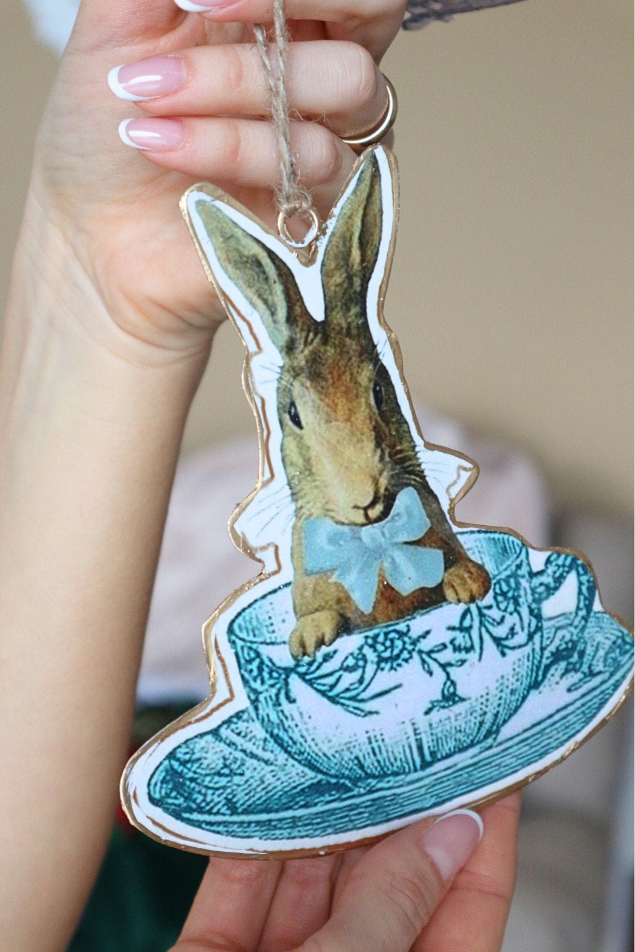 Blanc MariClo' Corelli Corelli - Corelli Collection - Ciondolo decorativo pasquale in metallo double face | Blanc MariClo'