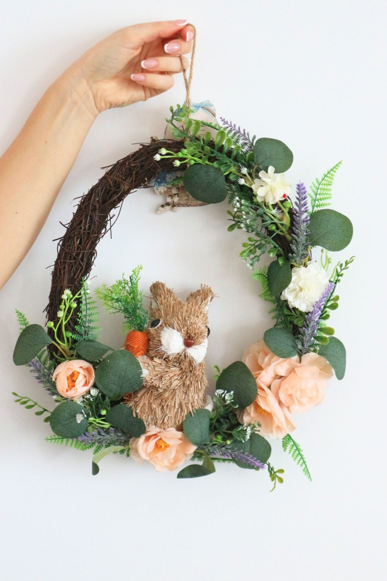 Blanc MariClo' Corelli Corelli - Corelli Collection - Ghirlanda pasquale con coniglietto e fiorellini | Blanc MariClo'