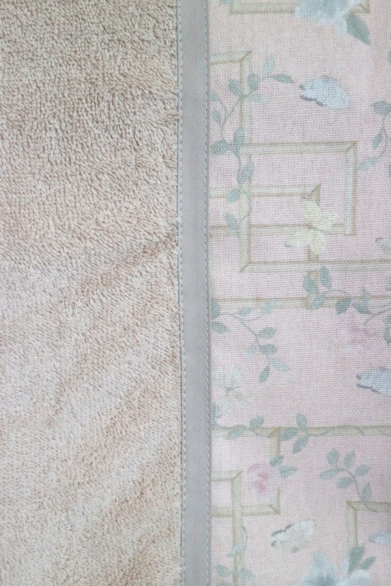 Blanc MariClo' Floral Twist Floral Twist - Coppia asciugamano viso e ospite in cotone beige | Blanc MariClo'