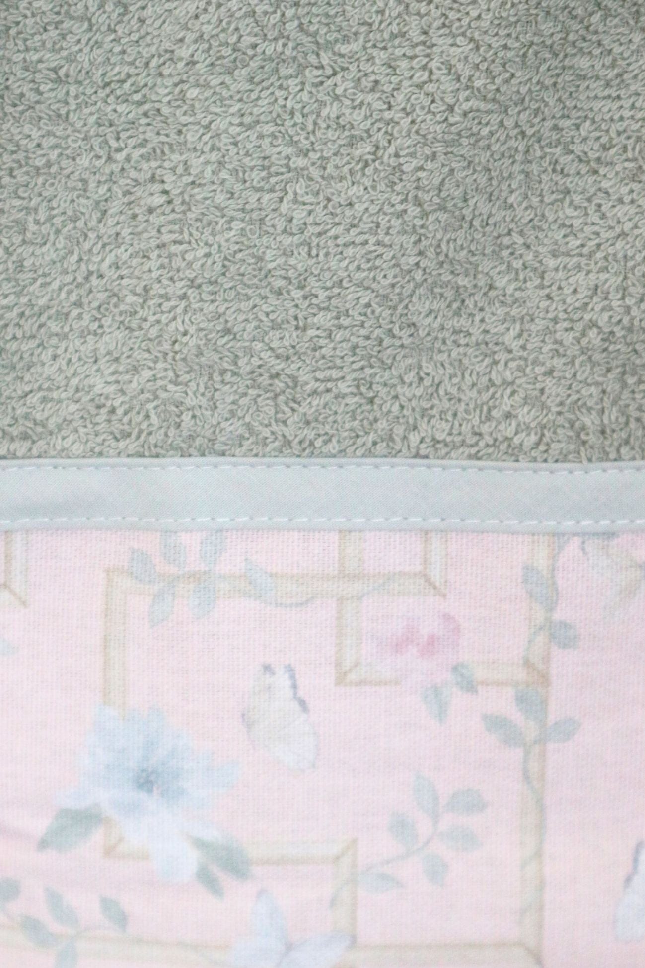 Blanc MariClo' Floral Twist Floral Twist - Coppia asciugamano viso e ospite in cotone verde | Blanc MariClo'