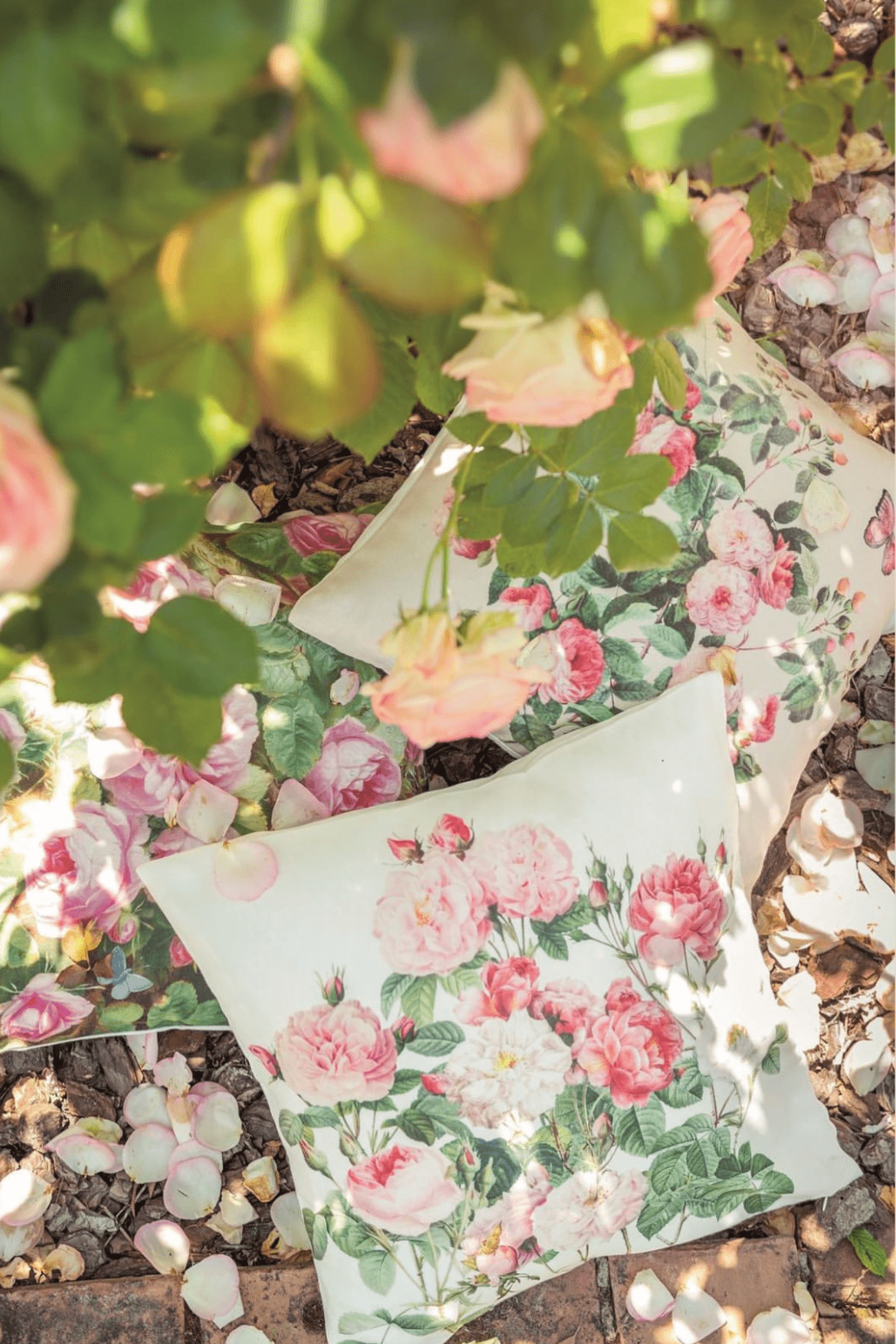 Blanc MariClo' Giardino Mediceo Giardino Mediceo - Cuscino arredo imbottito floreale