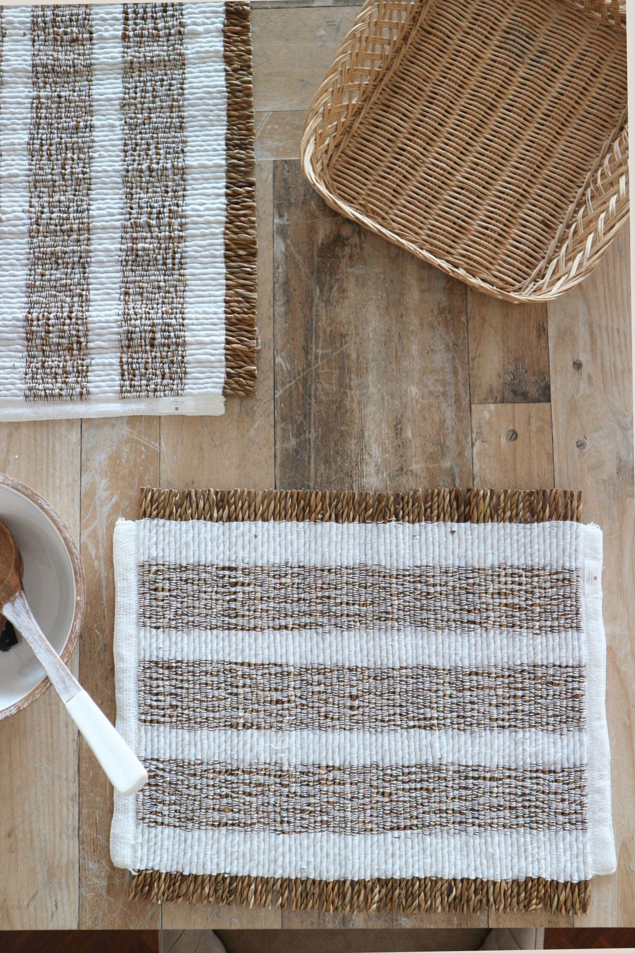 Blanc MariClo' Intrecci Intrecci - Tovaglietta americana in sea grass naturale | Blanc MariClo'