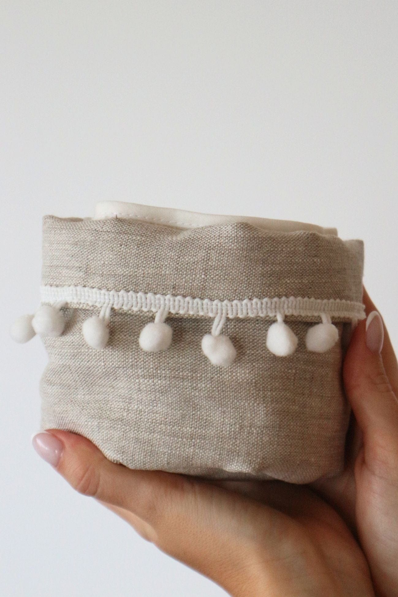 Blanc MariClo' Leuna Leuna - Cestino con 2 lavette in cotone beige | Blanc MariClo'