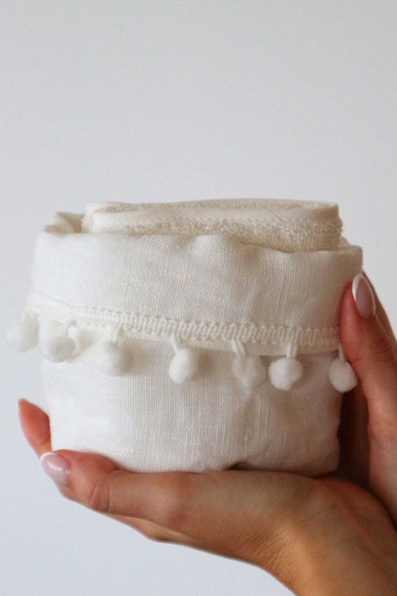 Blanc MariClo' Leuna Leuna - Cestino con 2 lavette in cotone bianco | Blanc MariClo'