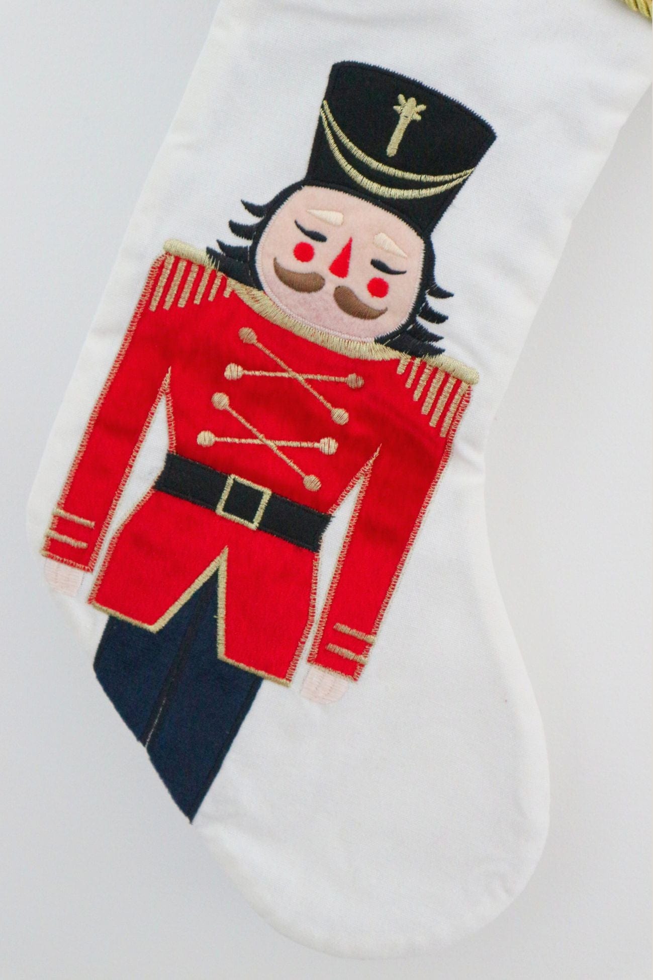 Blanc MariClo' Lo Schiaccianoci Lo Schiaccianoci - Calza di Natale bianca con schiaccianoci | Blanc MariClo'