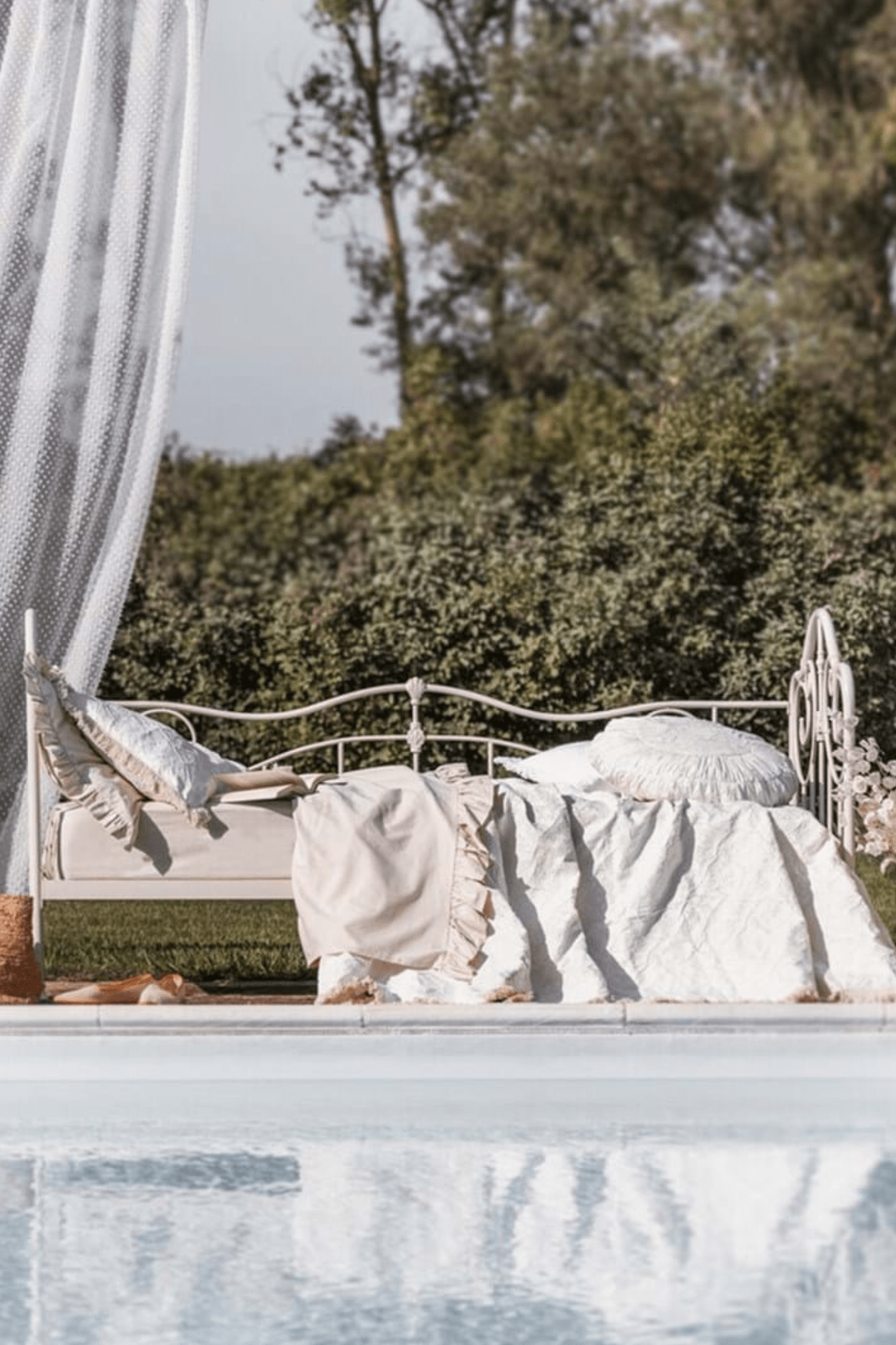 Blanc MariClo' Margaret Margaret - Copricuscino beige con frange