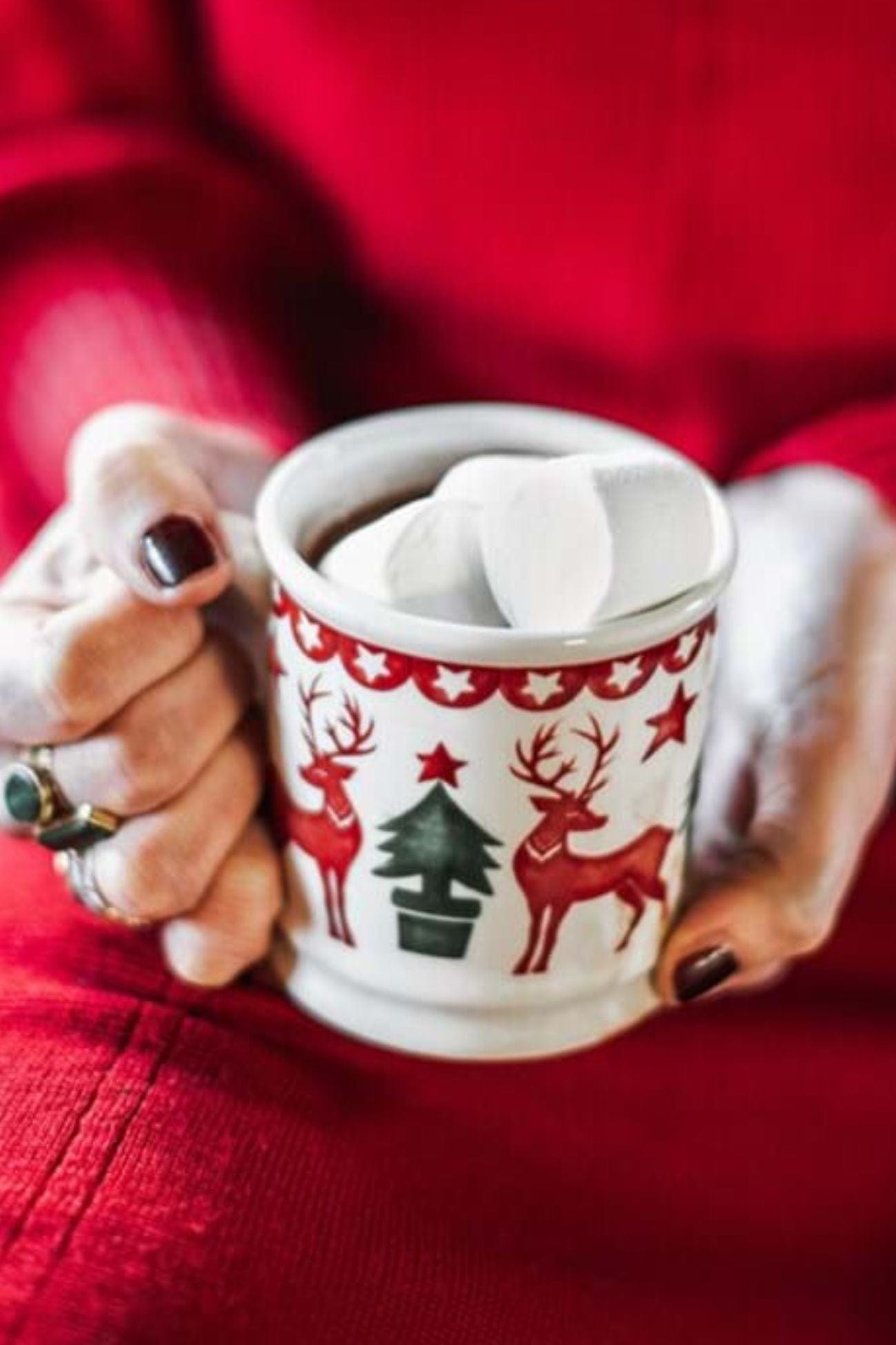 Blanc MariClo' Oh Holy Night Oh Holy Night - Tazza natalizia con renne e alberello 250 ml | Blanc MariClo'