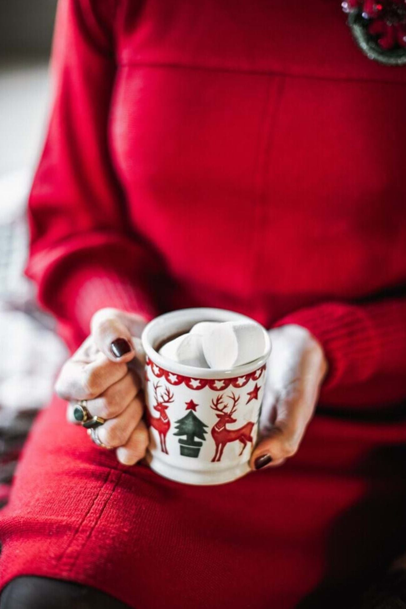 Blanc MariClo' Oh Holy Night Oh Holy Night - Tazza natalizia con renne e alberello 250 ml | Blanc MariClo'