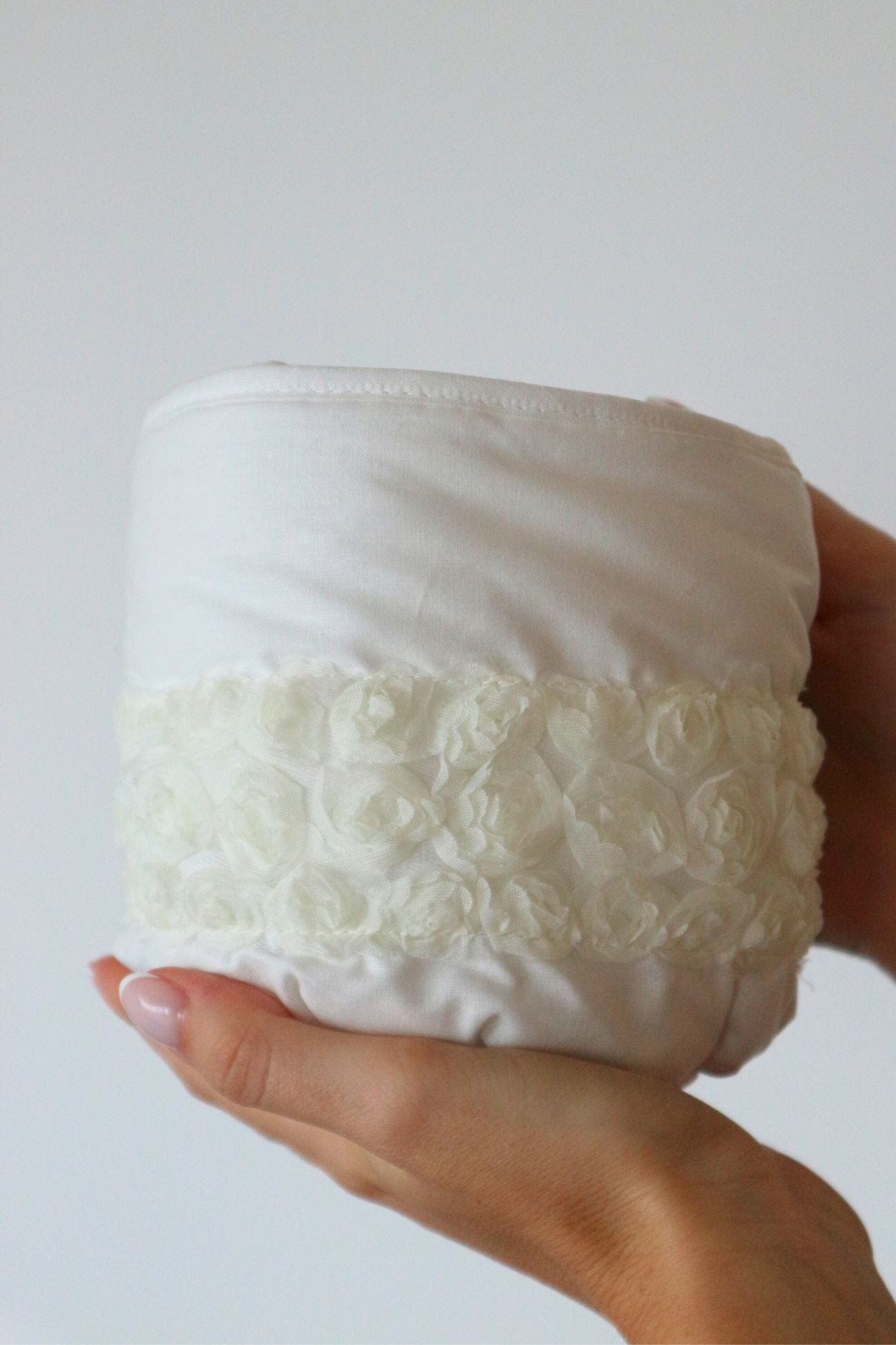 Blanc MariClo' Parterre Parterre - Cestino con 4 lavette in cotone | Blanc MariClo'