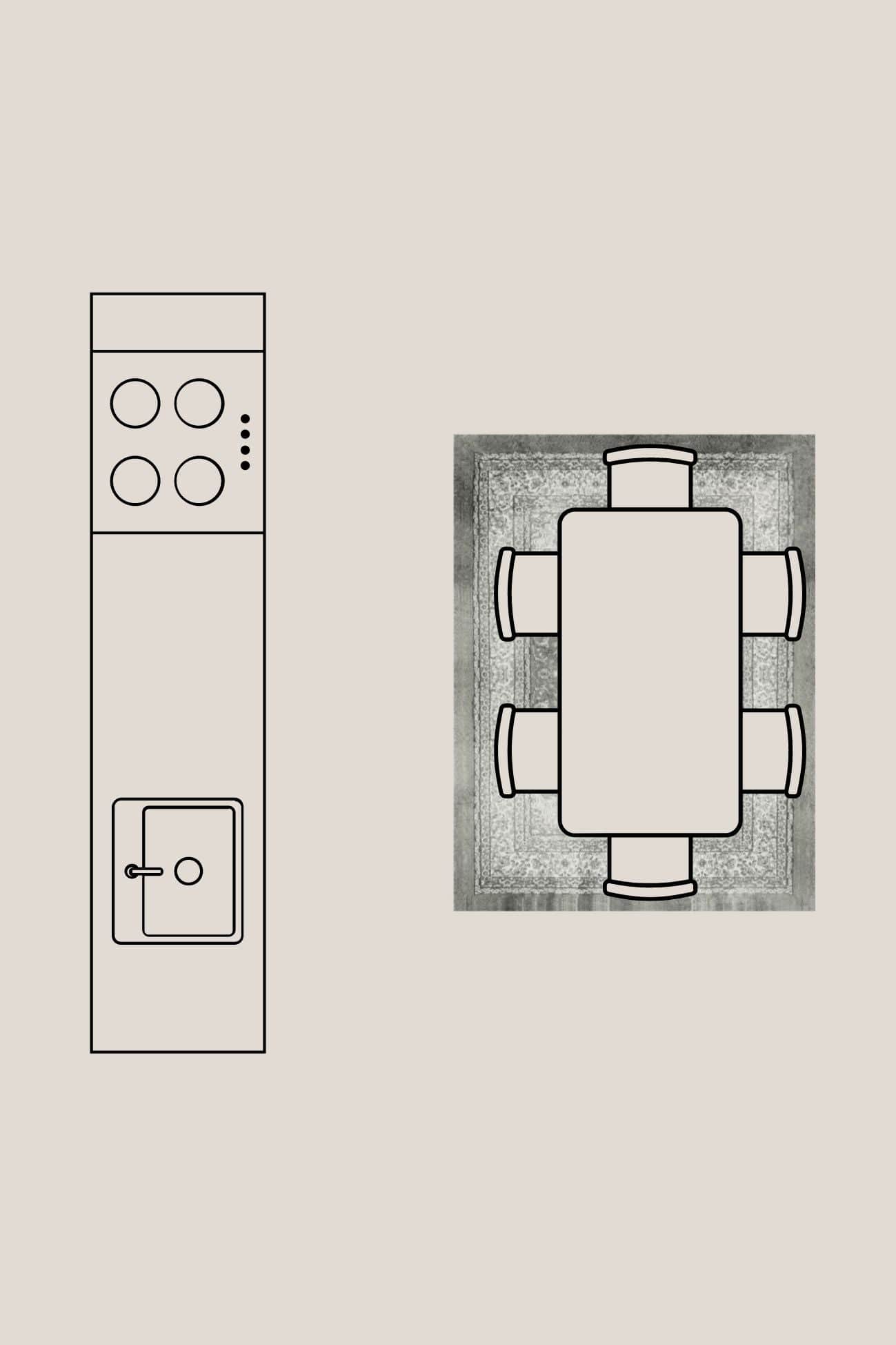Blanc MariClo' Persian Persian - Persian - Tappeto elegante tortora stampato in acrilico e cotone 210x154 | Blanc MariClo'