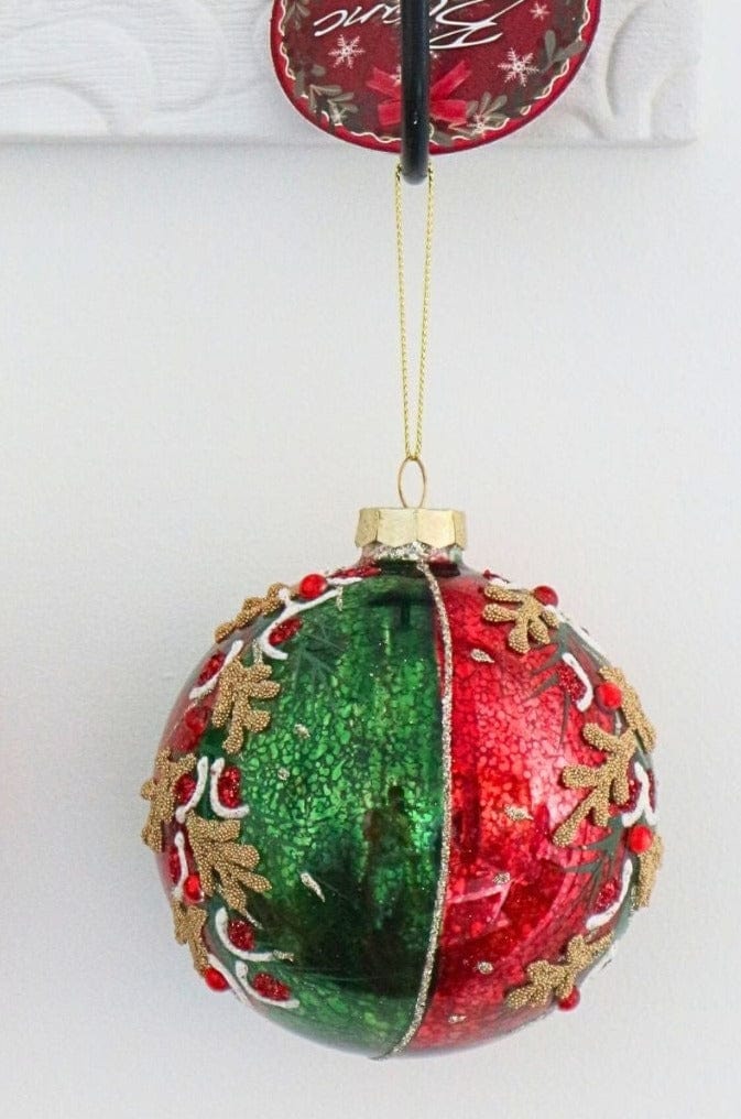 Blanc MariClo' Purcell Purcell - Palla di Natale rossa in vetro con glitter | Blanc MariClo'