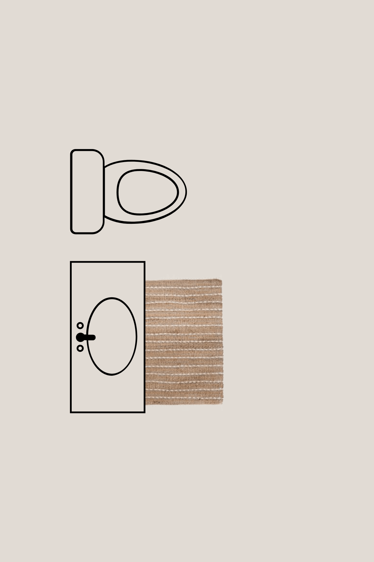 Blanc MariClo' Row Attitude Row Attitude - Row Attitude - Tappeto in juta con frange e cuciture bianche 90x60 | Blanc MariClo'