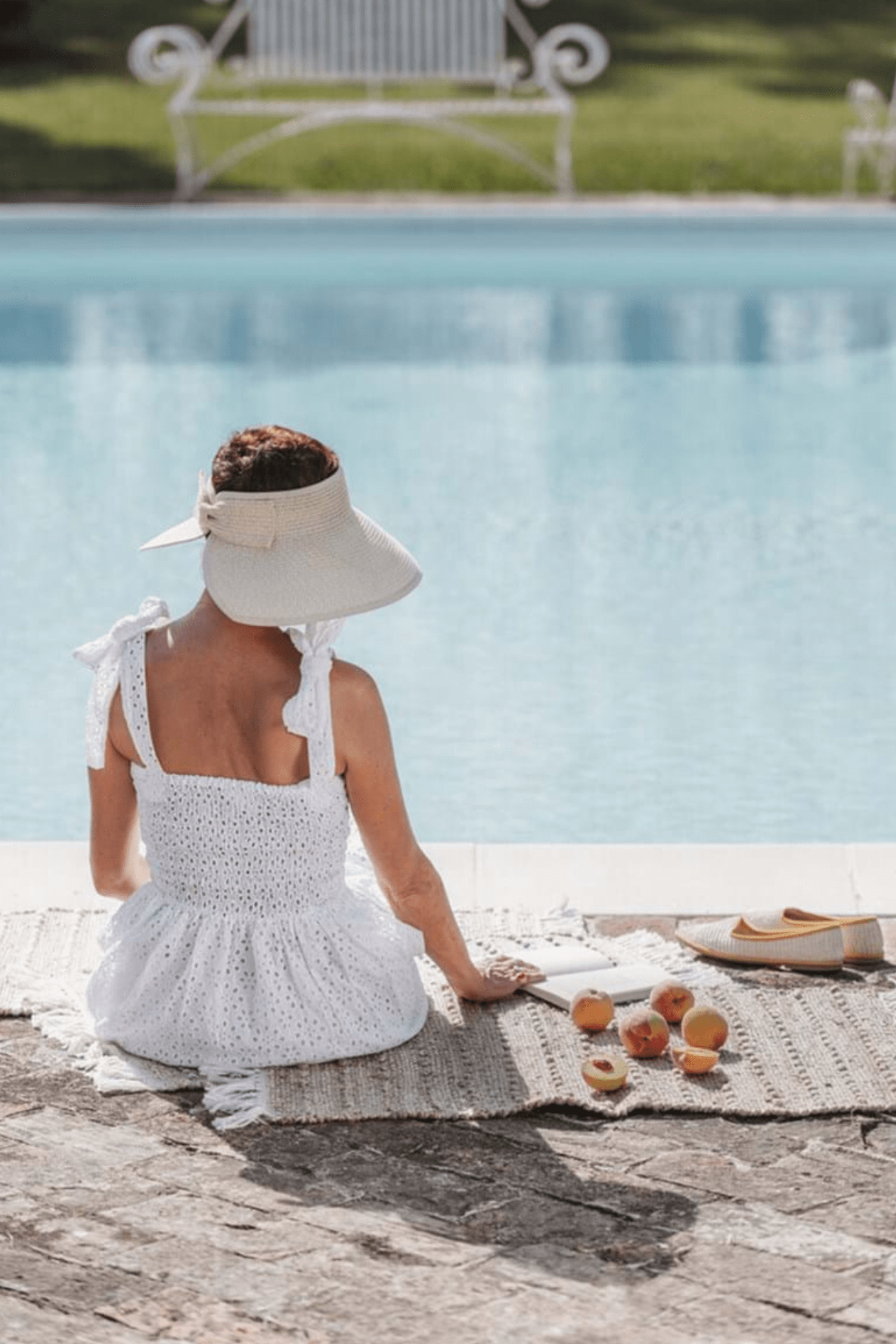 Blanc MariClo' Row Attitude Row Attitude - Tappeto in juta con frange e cuciture bianche 90x60