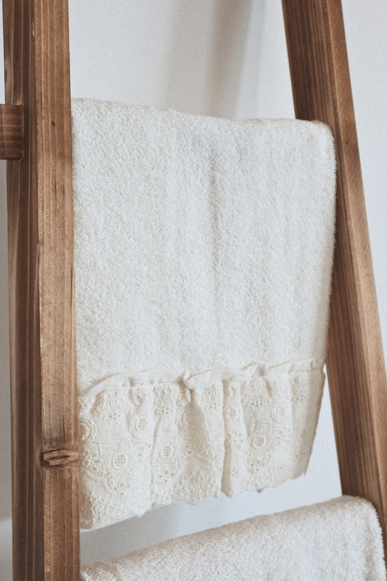 Blanc MariClo' Segreto Prezioso Segreto Prezioso - Segreto Prezioso - Coppia asciugamano viso e ospite in cotone con pizzo San Gallo | Blanc MariClo'