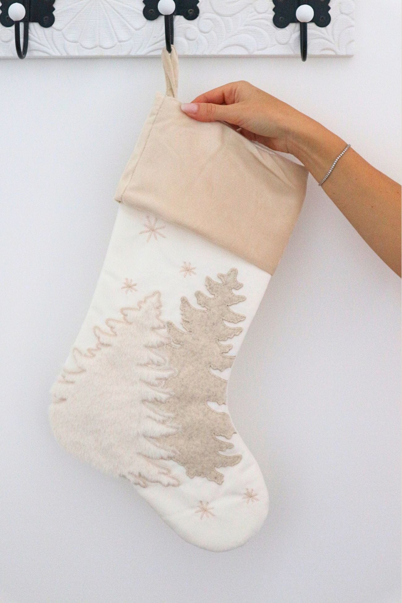 Blanc MariClo' Shiny Christmas Shiny Christmas - Calza di Natale bianca e oro | Blanc MariClo'