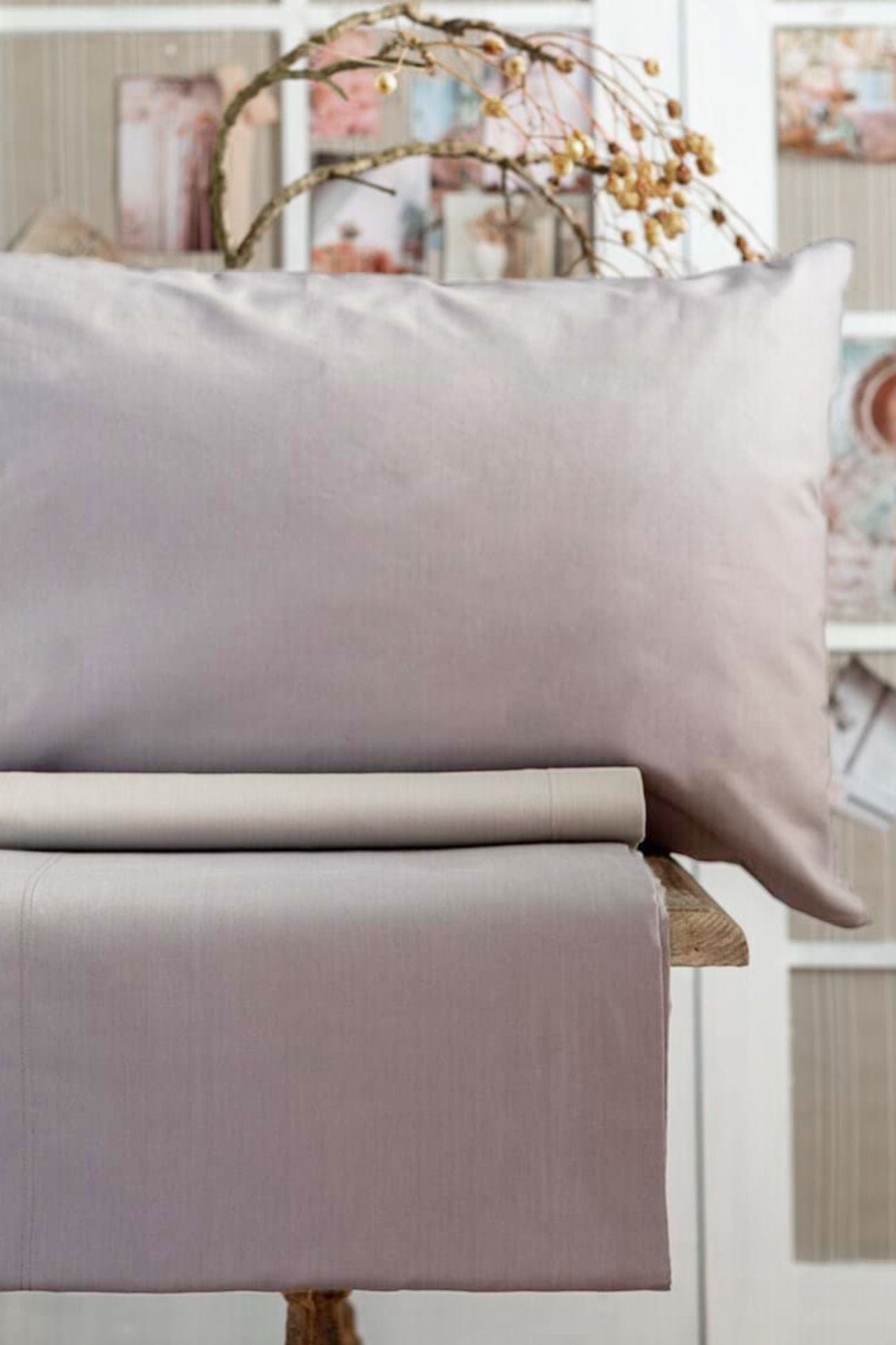 Blanc MariClo' Tuscany Tuscany - Completo letto matrimoniale grigio in puro cotone con 2 federe 300x245 | Blanc MariClo'