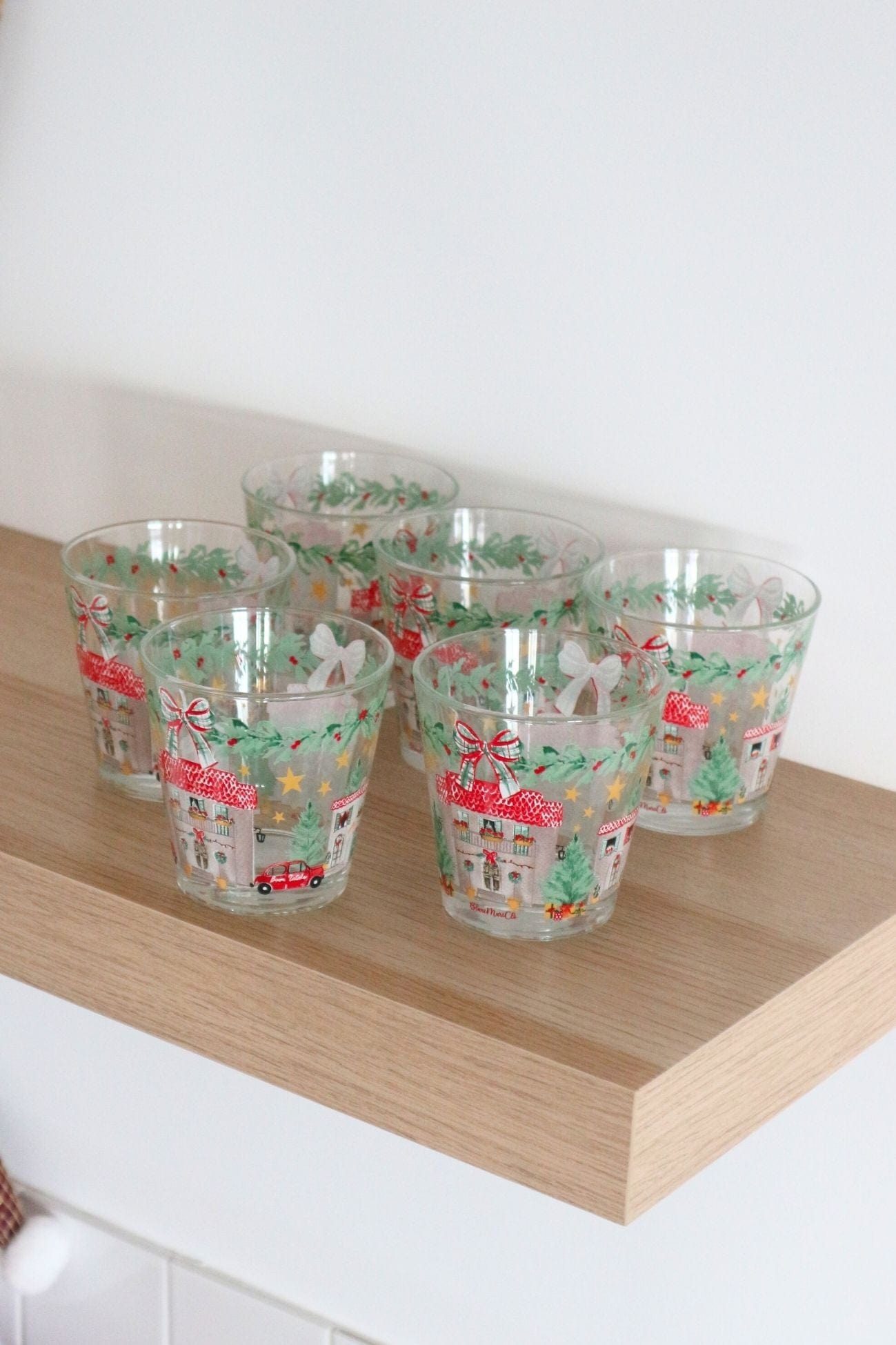 Blanc MariClo' Un Natale Italiano Un Natale Italiano - Set di 6 bicchieri natalizi in vetro | Blanc MariClo'