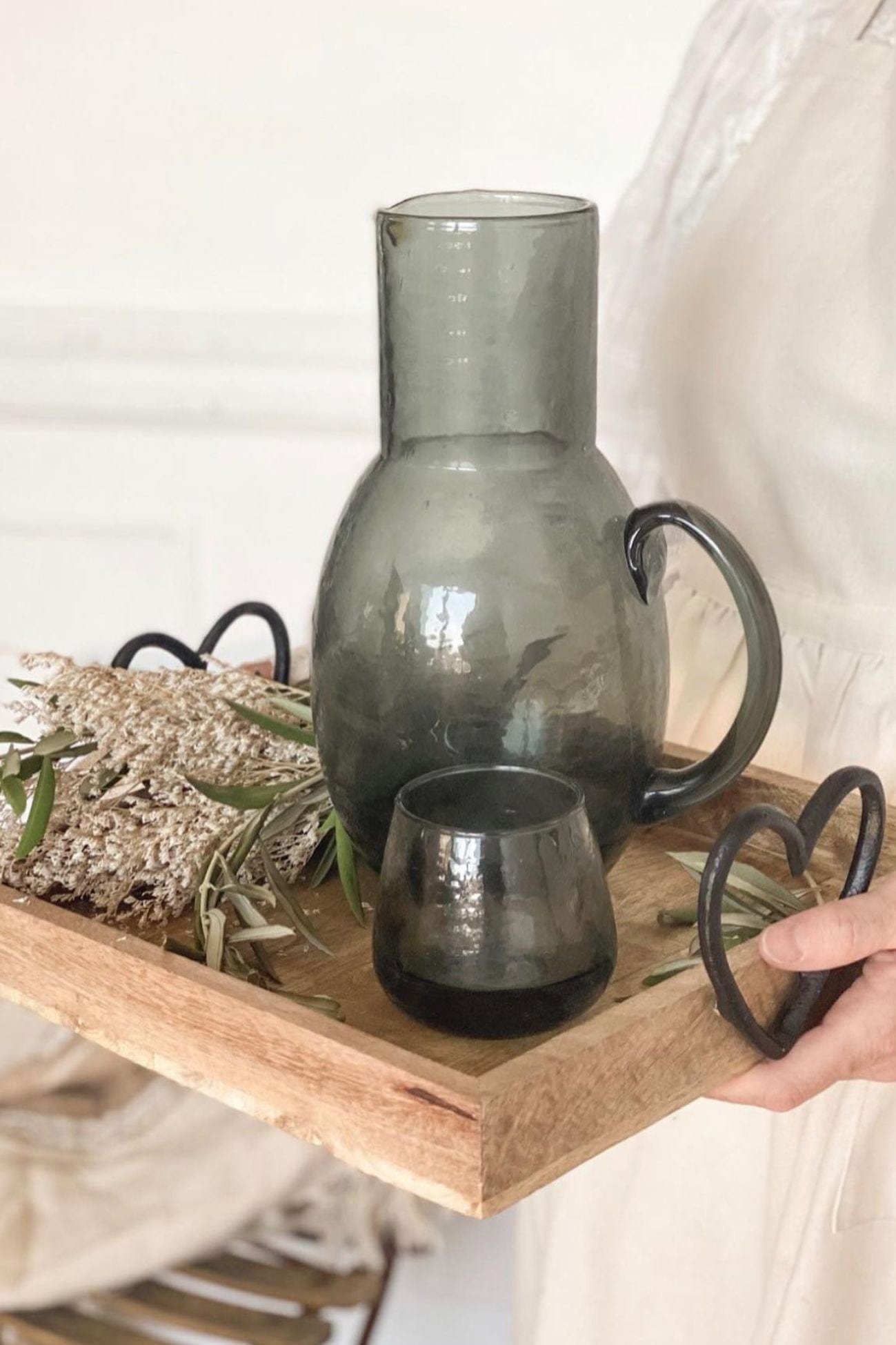 Blanc MariClo' Villa Torlonia Villa Torlonia - Brocca autunnale con manico nero 850 ml | Blanc MariClo'