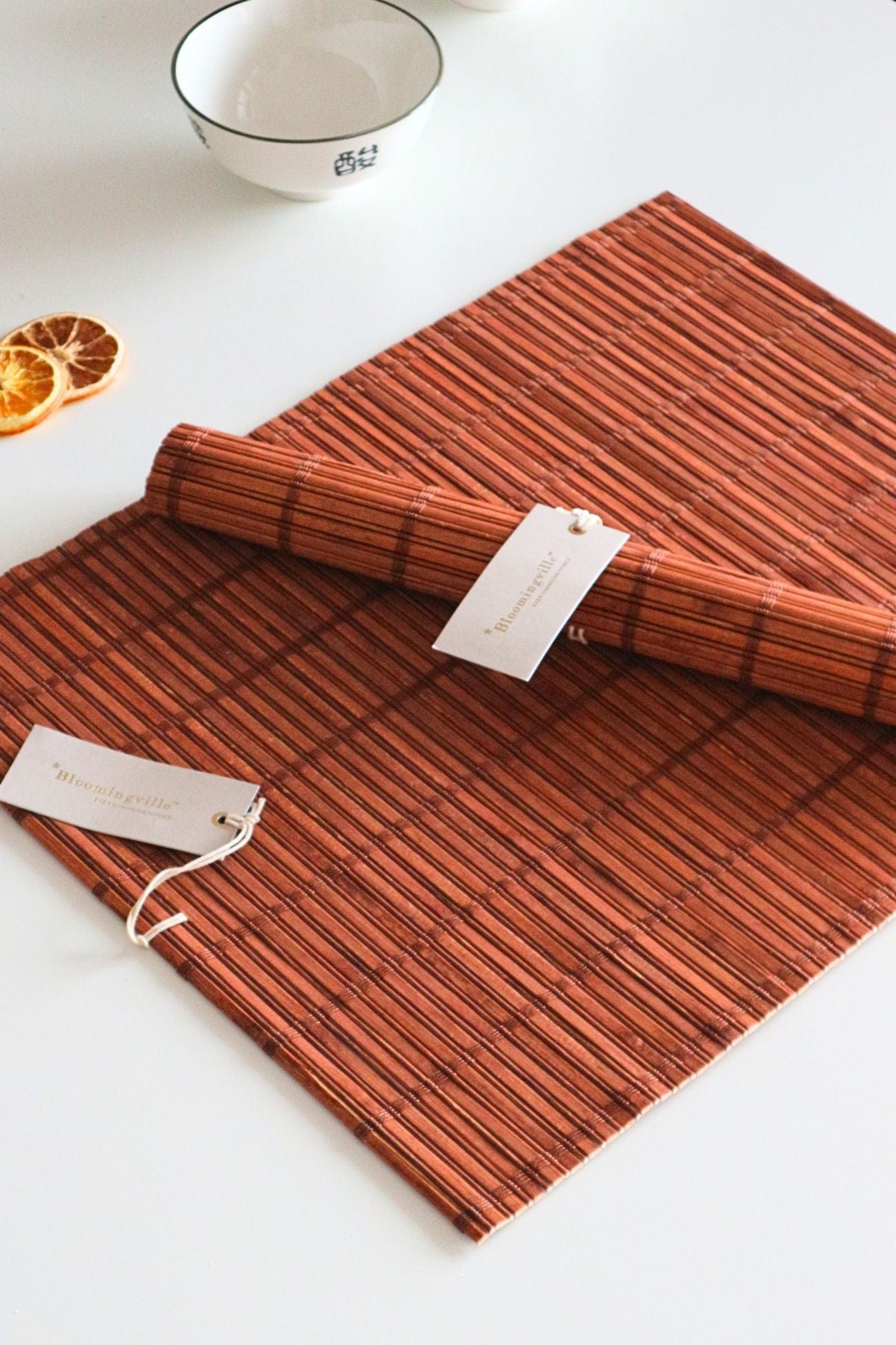 Bloomingville Maggi Maggi - Tovaglietta americana rettangolare in bambù in stile giapponese | Bloomingville