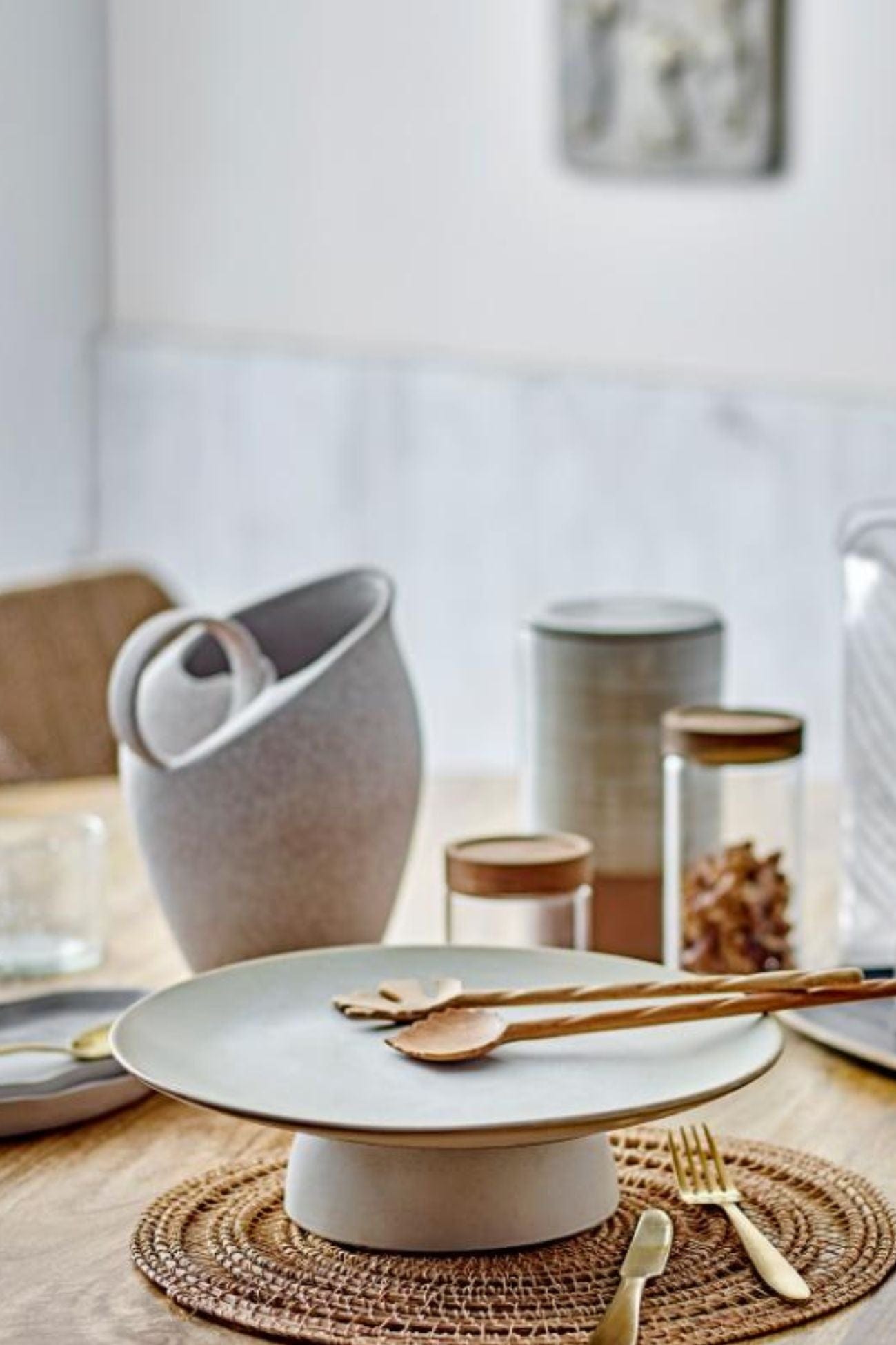 Bloomingville Savitha Savitha - Vaso di design a forma di caraffa color naturale 2350 ml | Bloomingville