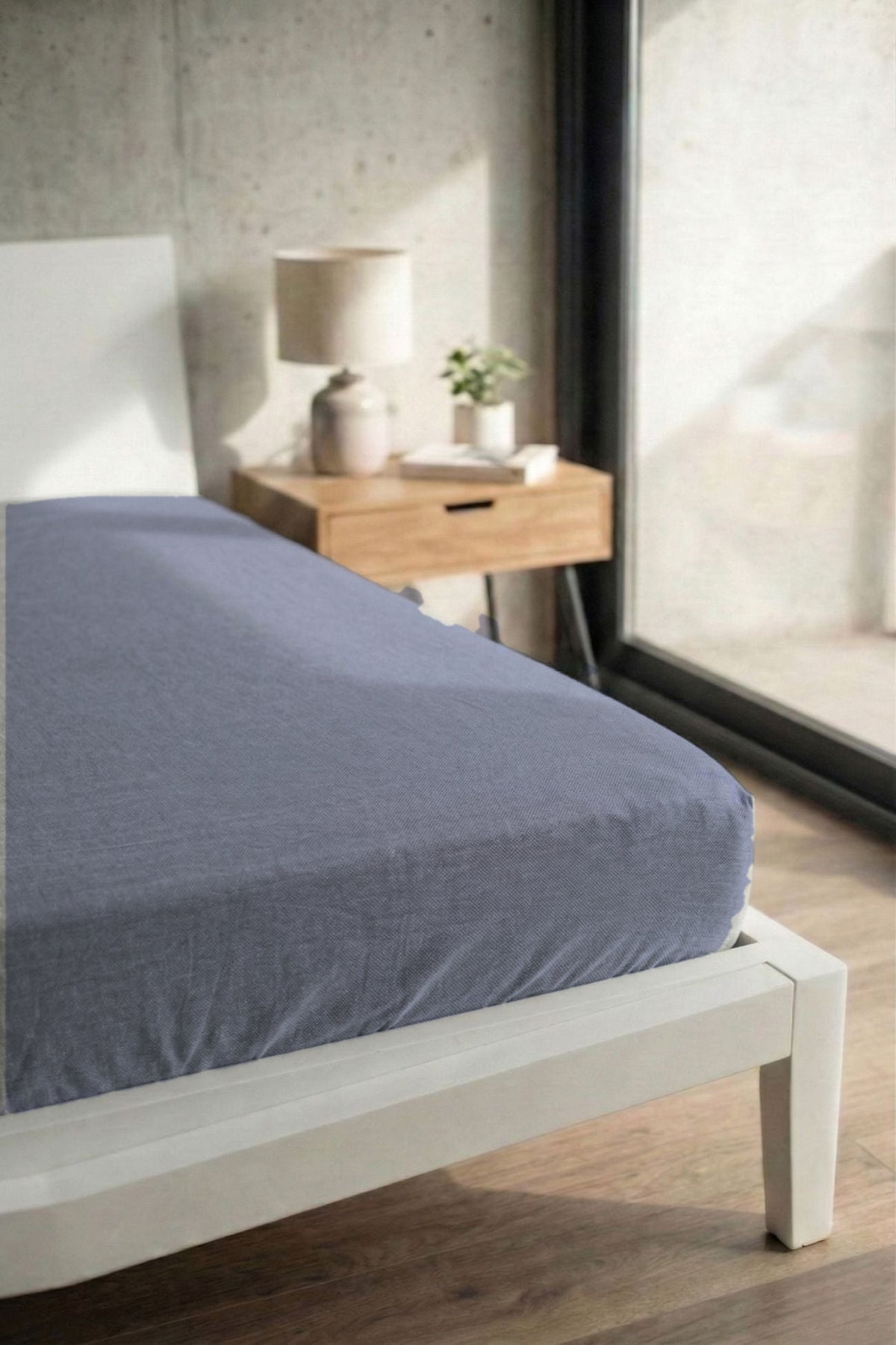 Bossi Melange Blu 3679 - lenzuolo con angoli