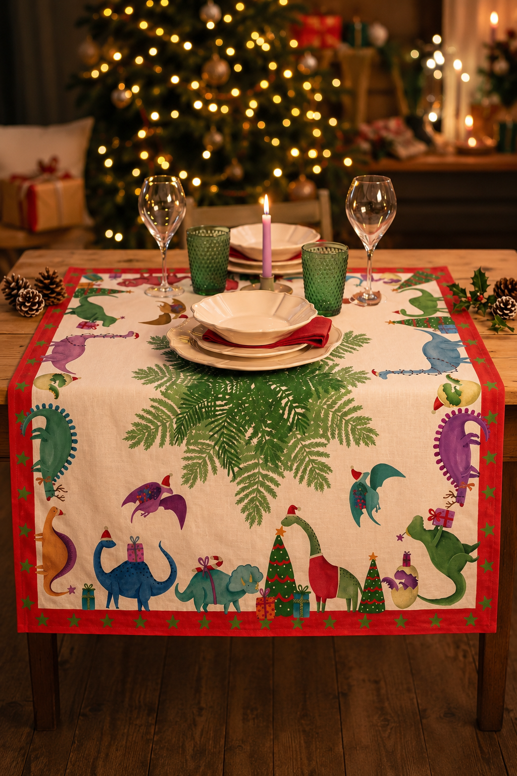 Jurassic Xmas Centerpiece