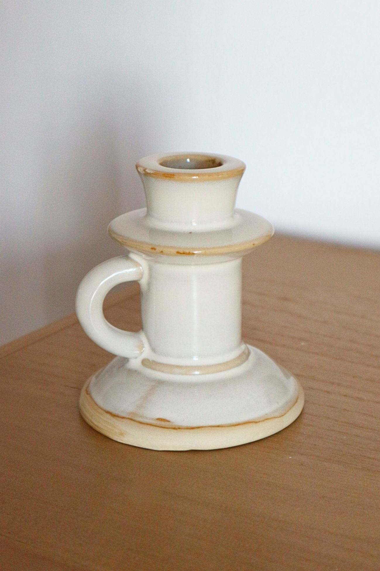 Clayre & Eef Ljus Ljus - Portacandela in porcellana con manico alla francese | Clayre & Eef