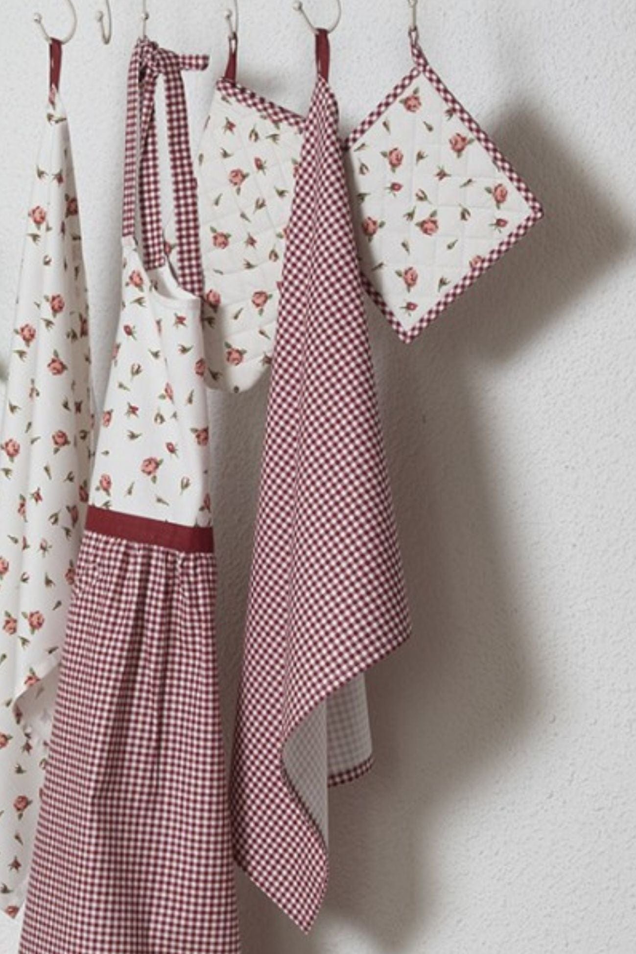 Clayre & Eef Romantic Roses Romantic Roses - Strofinaccio in cotone con motivo a quadri | Clayre & Eef