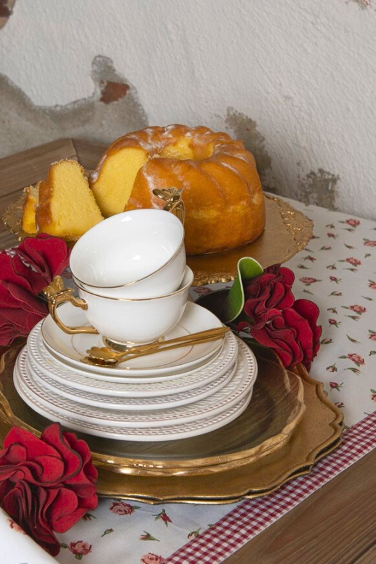 Clayre & Eef Romantic Roses Romantic Roses - Strofinaccio in cotone con motivo roselline | Clayre & Eef