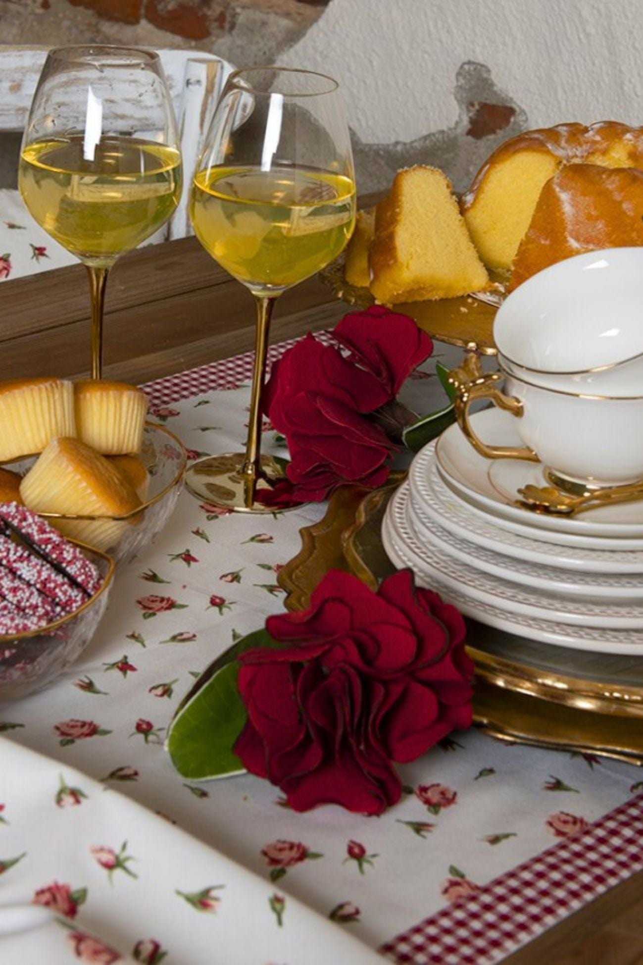 Clayre & Eef Romantic Roses Romantic Roses - Strofinaccio in cotone con motivo roselline | Clayre & Eef