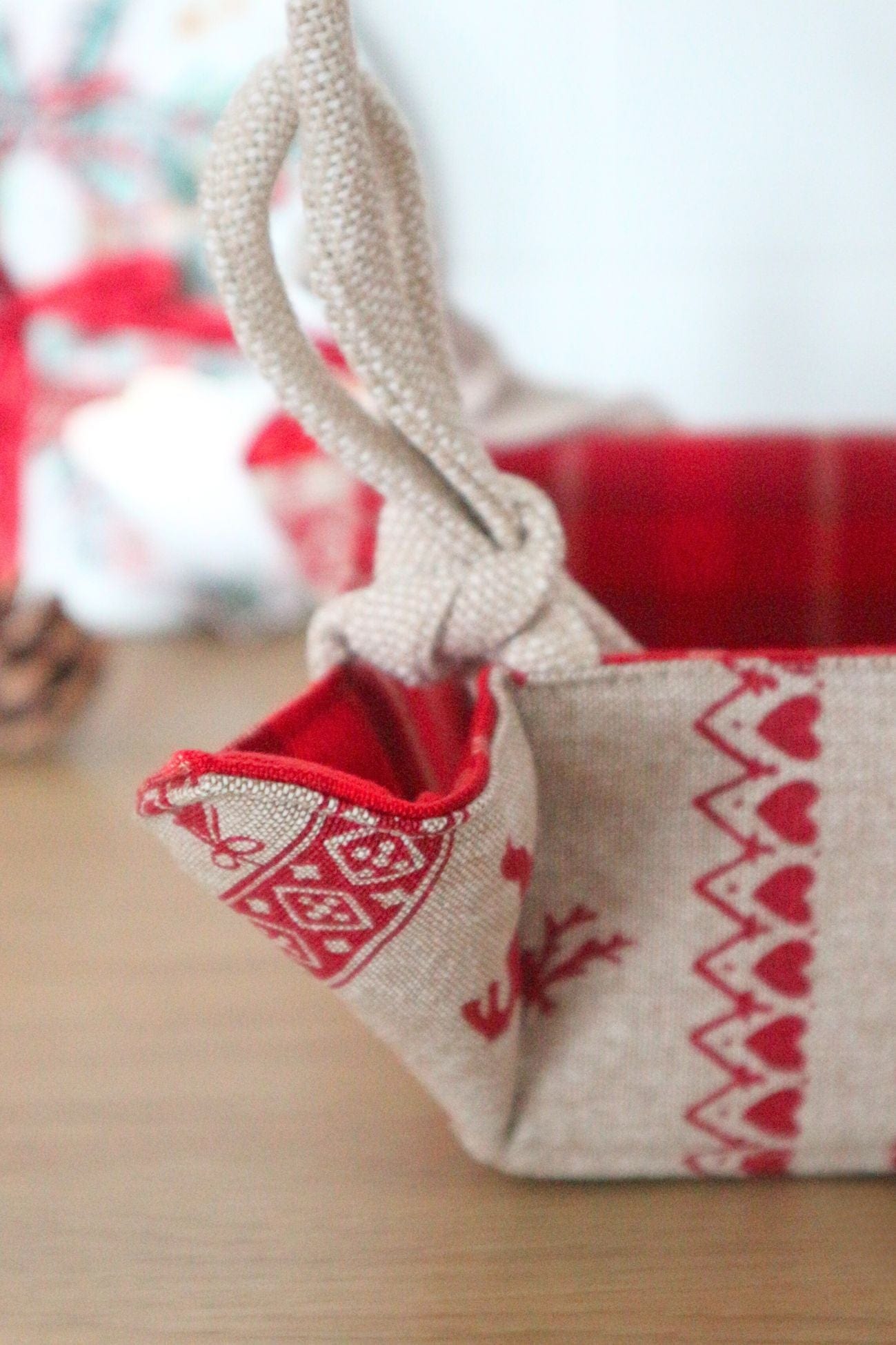 Clayre & Eef Sob Sob - Cestino per il pane natalizio in cotone | Clayre & Eef