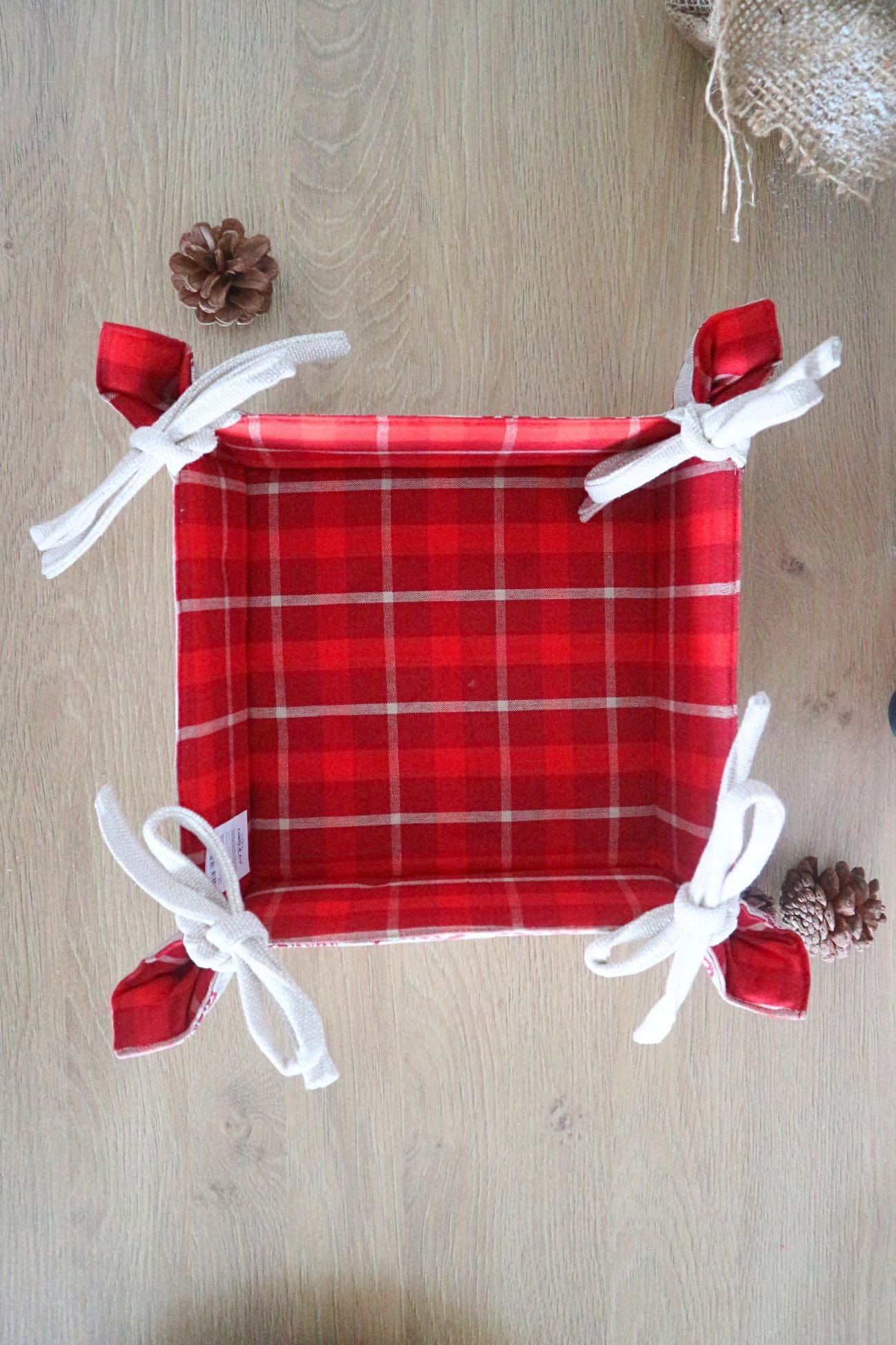 Clayre & Eef Sob Sob - Cestino per il pane natalizio in cotone | Clayre & Eef