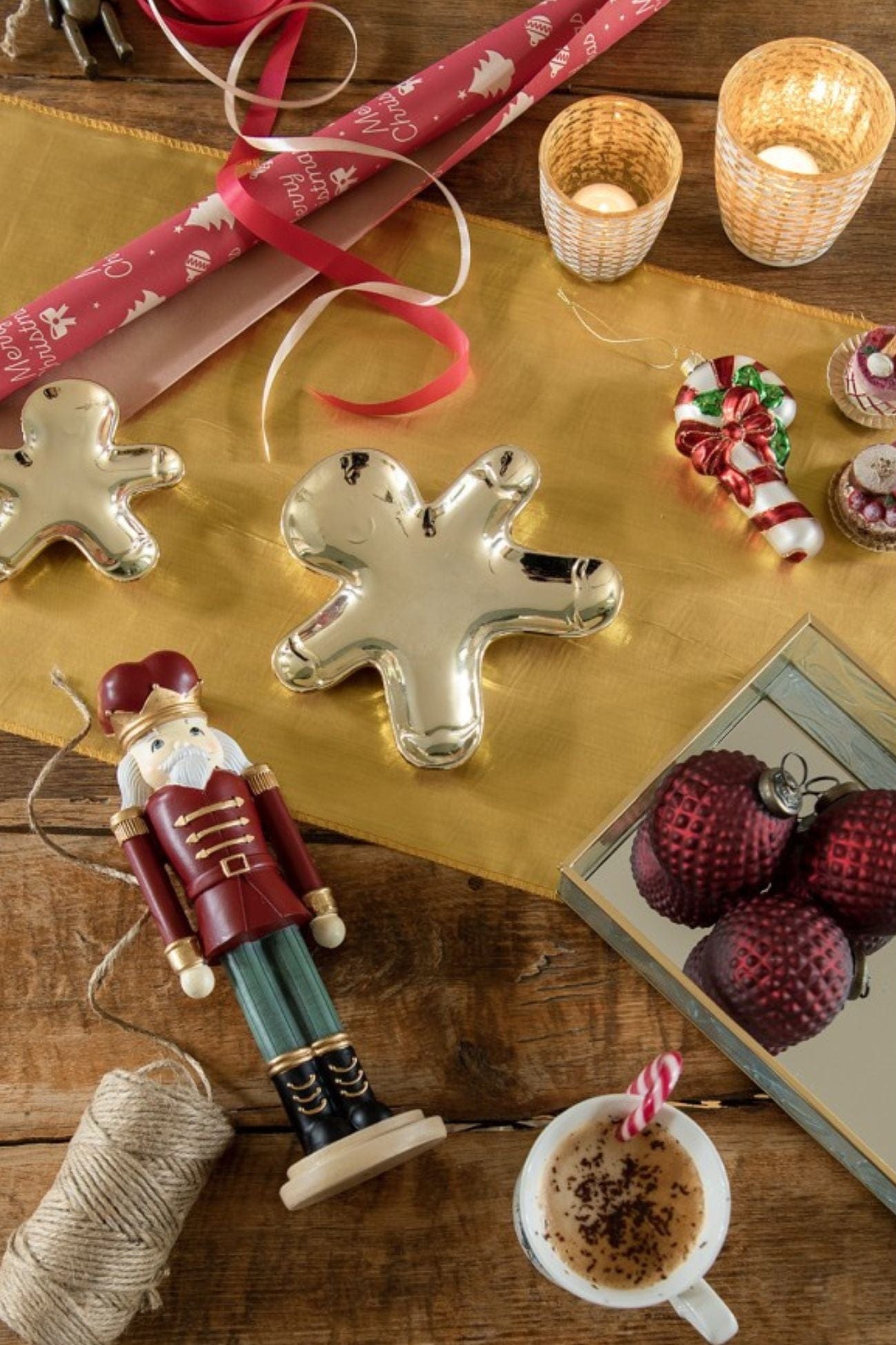 Clayre & Eef Tandy Tandy - Pallina natalizia rossa in vetro in stile vintage | Clayre & Eef