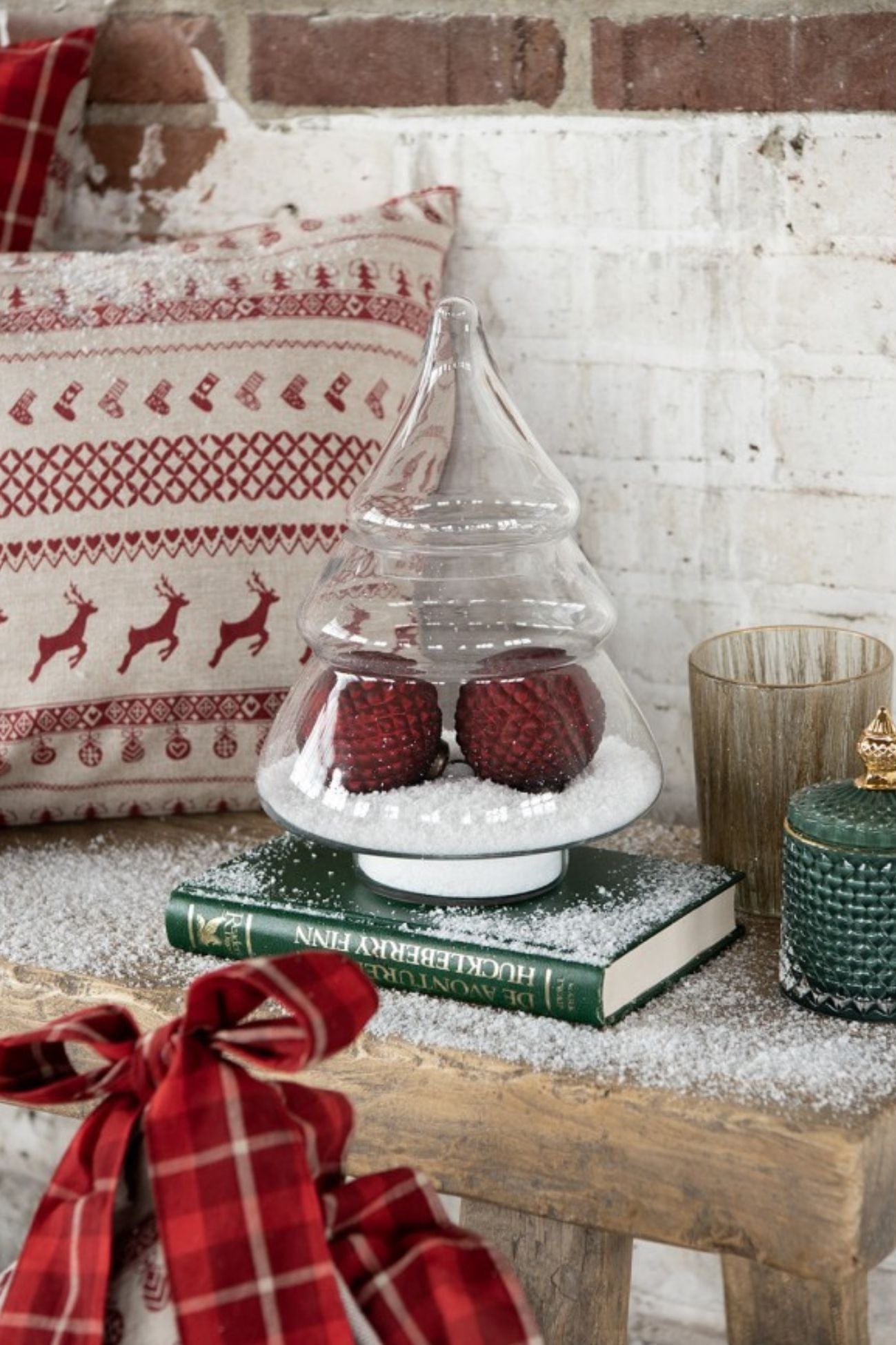 Clayre & Eef Tandy Tandy - Pallina natalizia rossa in vetro in stile vintage | Clayre & Eef