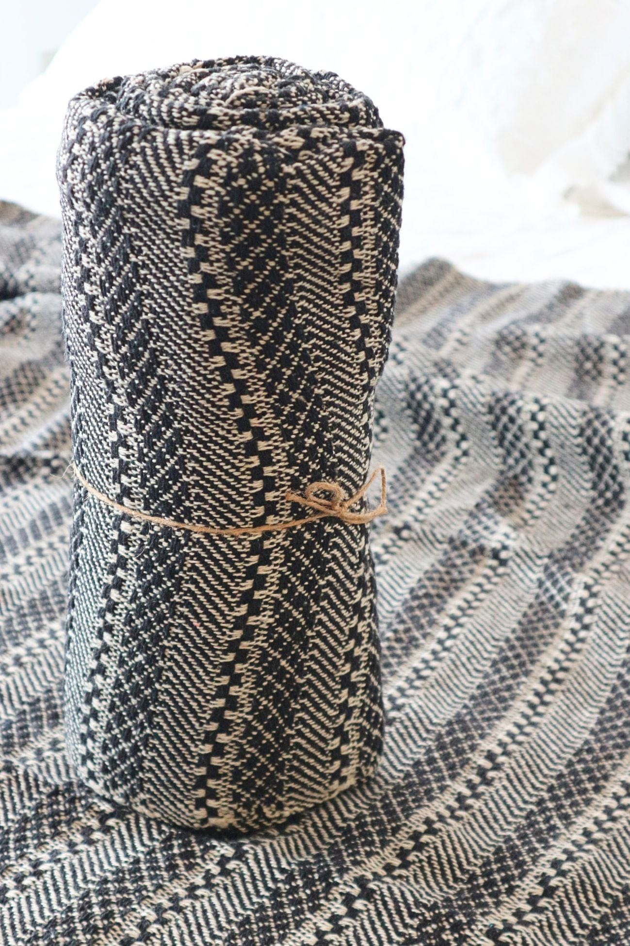 Clayre & Eef Teppe Teppe - Plaid in cotone rettangolare con frange 150x125 | Clayre & Eef