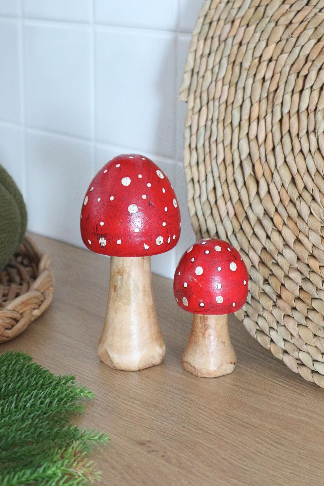 Clayre & Eef Toad Toad - Fungo autunnale decorativo rosso in legno | Clayre & Eef