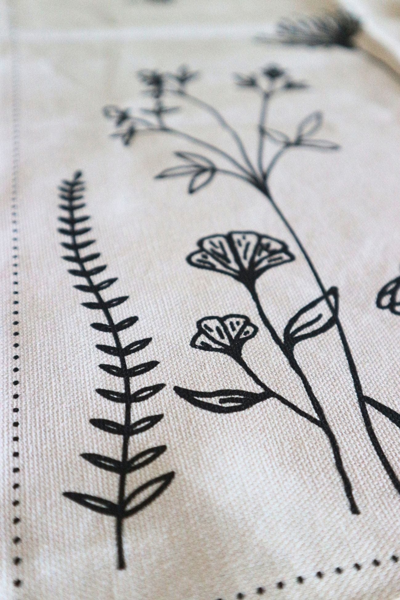 Clayre & Eef Vind Vind - Strofinaccio in cotone beige con motivo floreale | Clayre & Eef