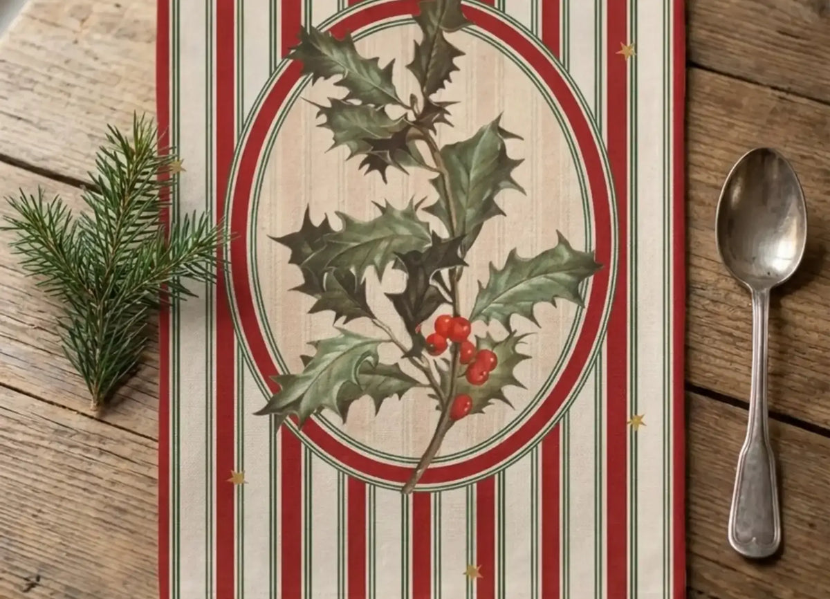 Rifugio Di Natale Tea Towel Mistletoe