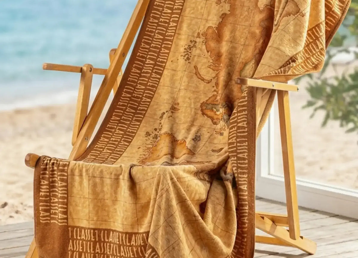 Geo Classic Map Beach Towel