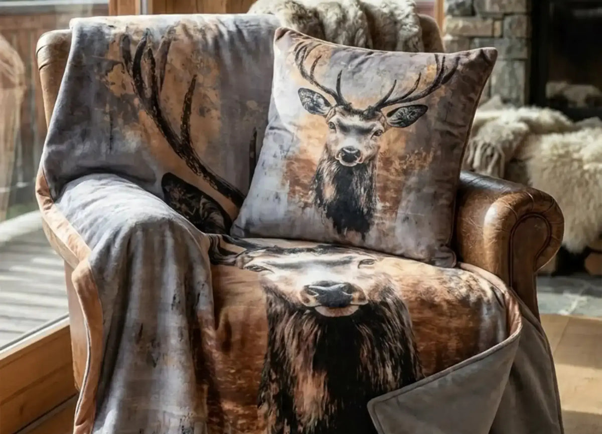 Mountain Cushion Cover With Inner Throw