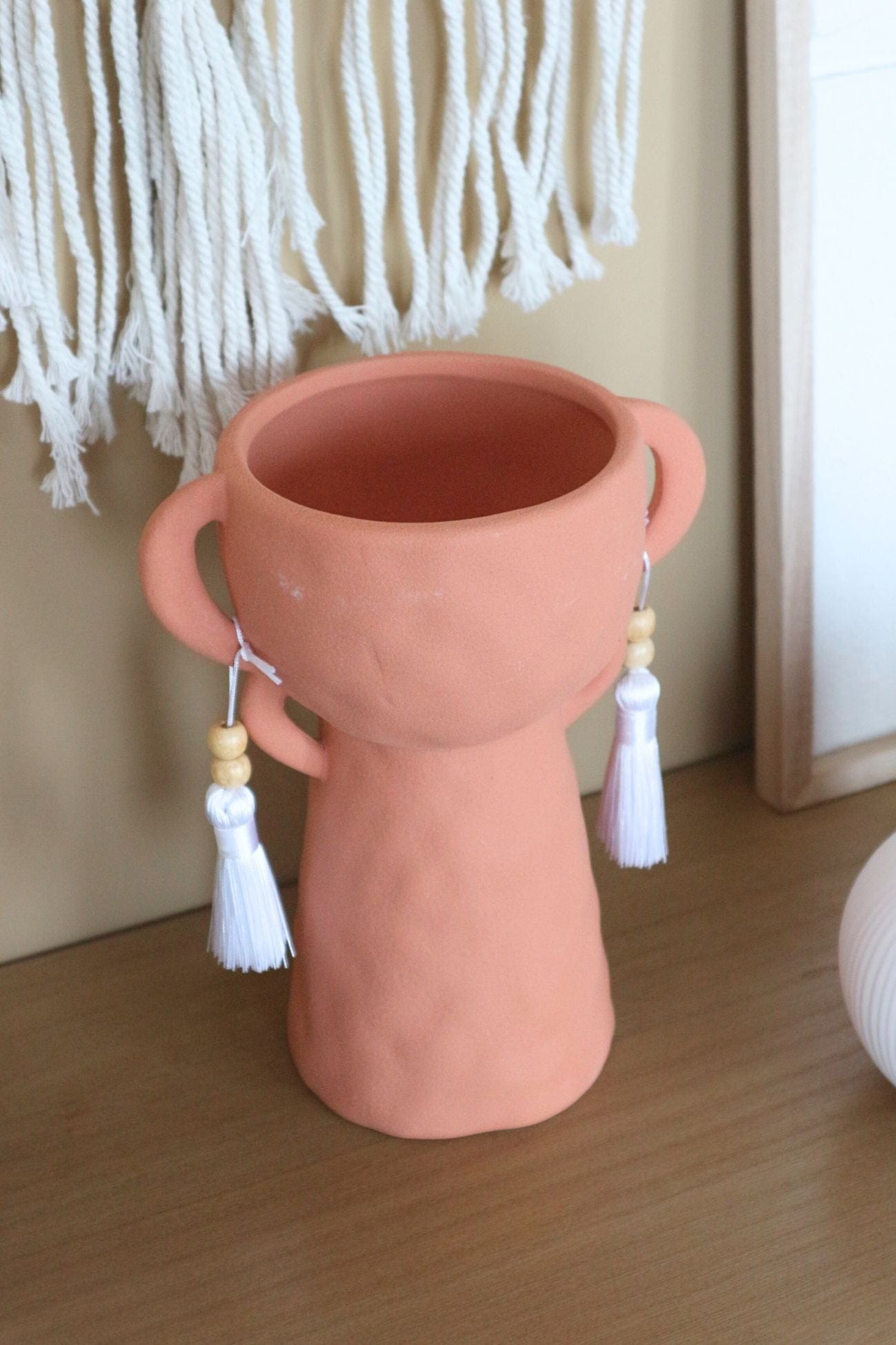 Item International Ayel Ayel - Vaso in ceramica marrone in stile etnico con orecchie | Item International