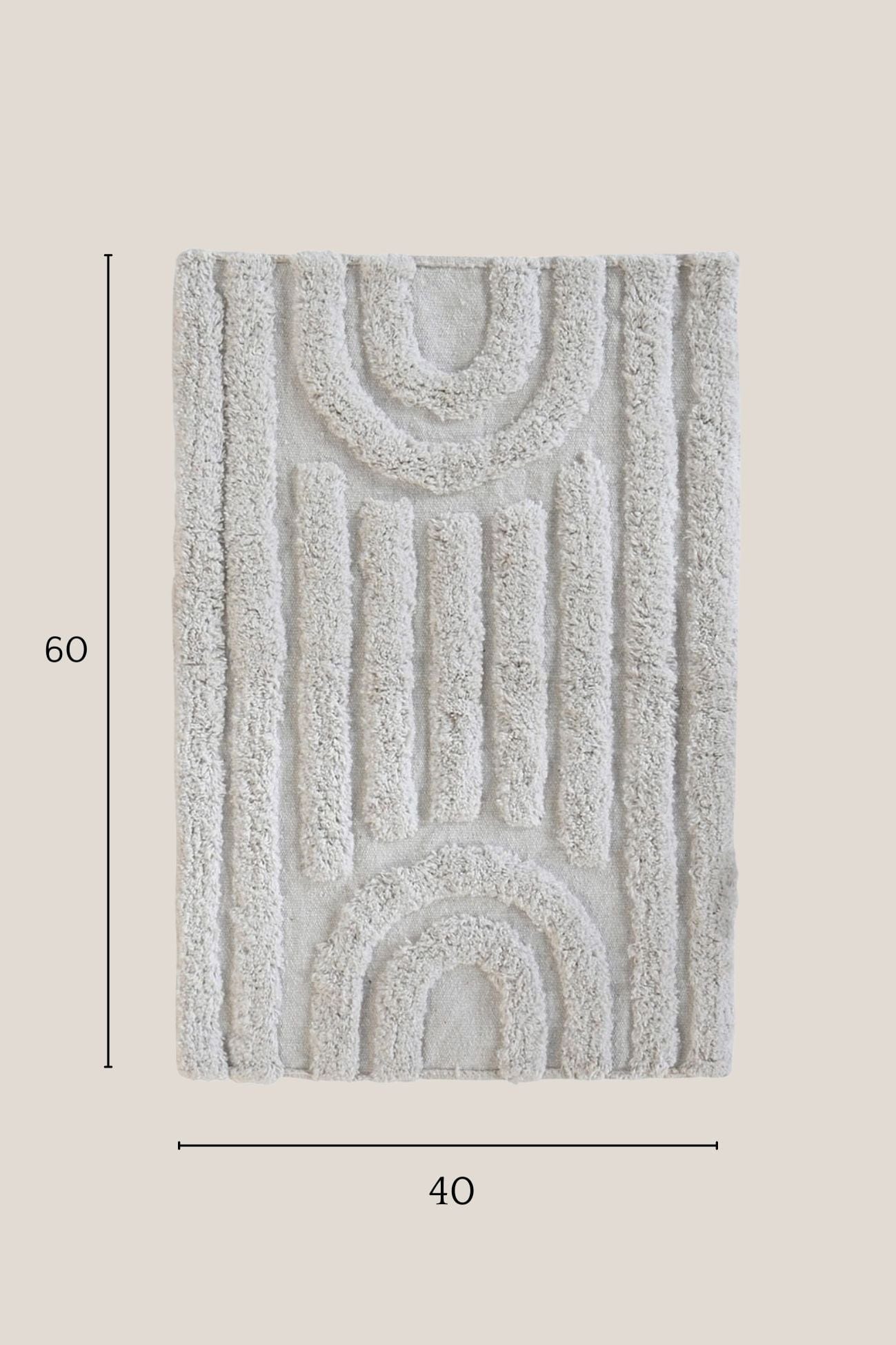 Item International Bode Bode - Tappetino in cotone bianco con motivo geometrico 60x40 | Item International